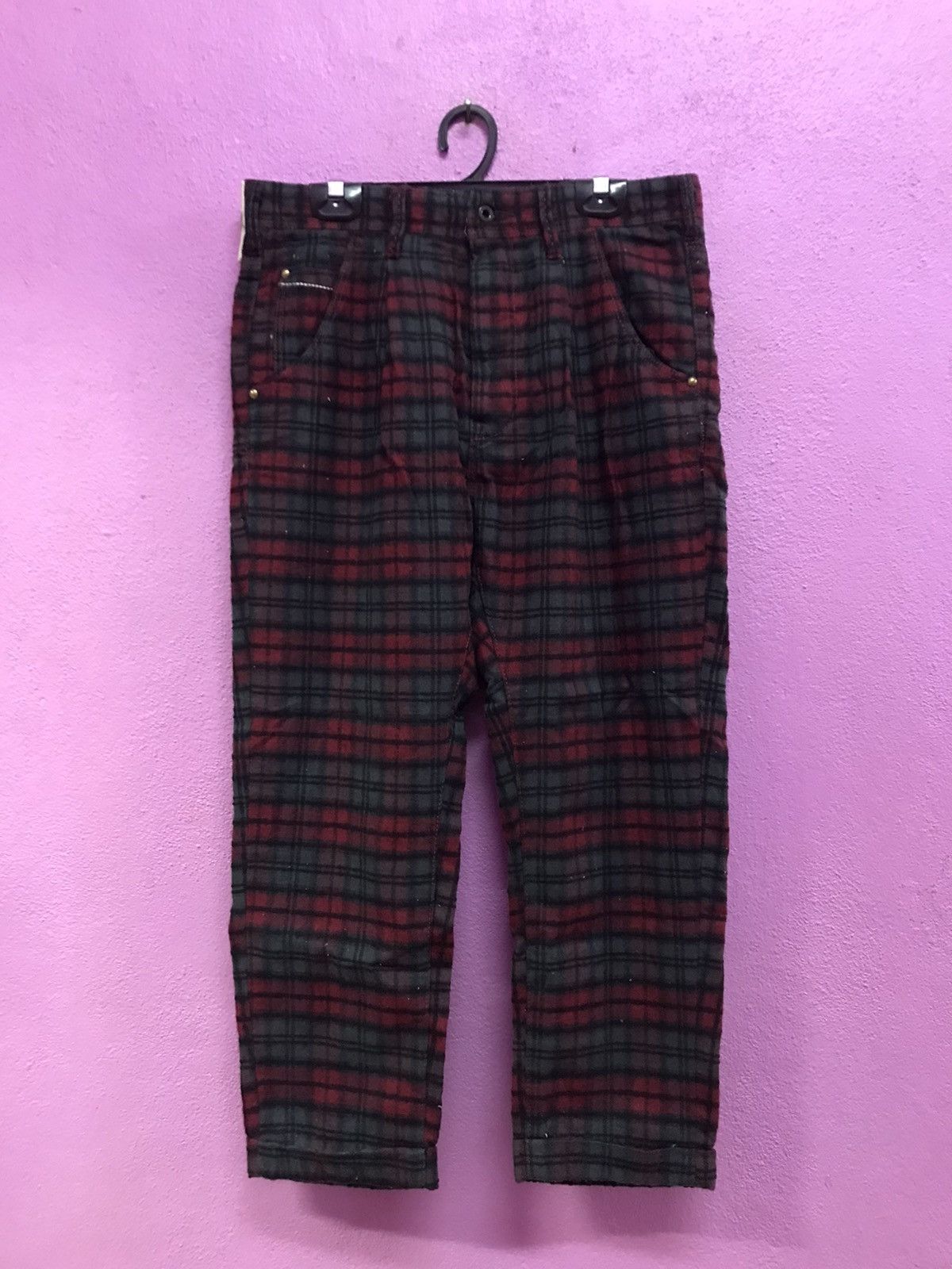 Japanese Brand Cepo Red Tartan Pants Size M Size US 32 / EU 48 - 1 Thumbnail