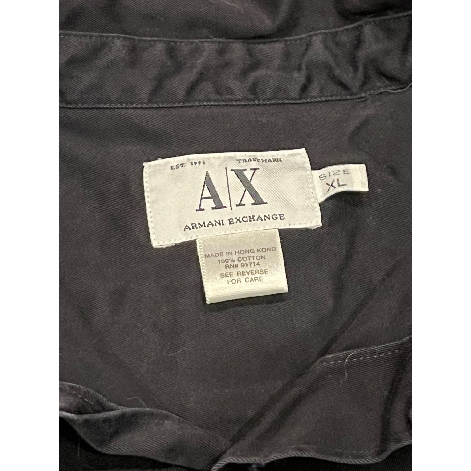 Armani Exchange Armani Exchange button up long sleeve shirt size XL black co Size US XL / EU 56 / 4 - 3 Thumbnail