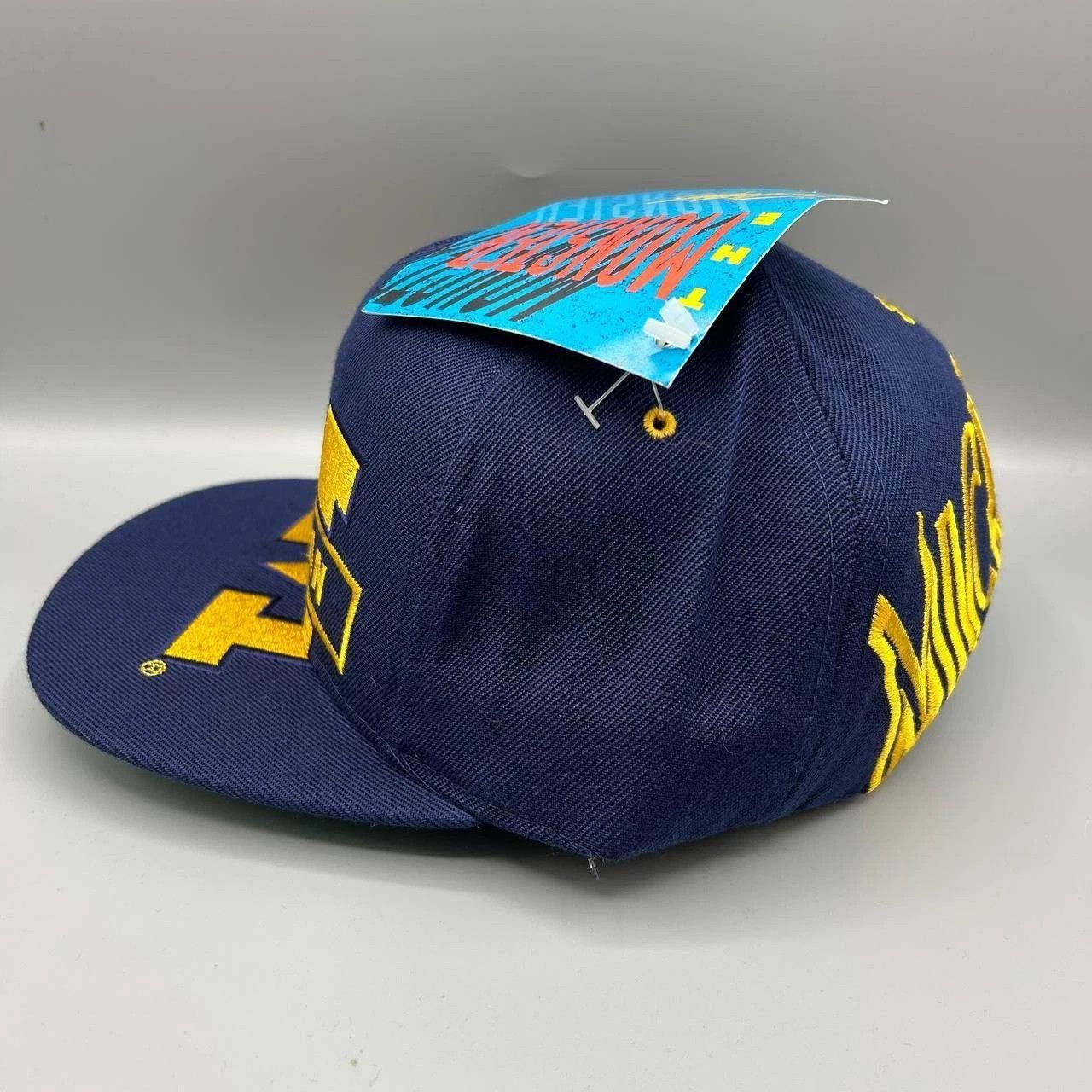 Signatures Vintage Michigan Wolverines Hat Big Logo Blockhead Snap Back Size ONE SIZE - 7 Thumbnail