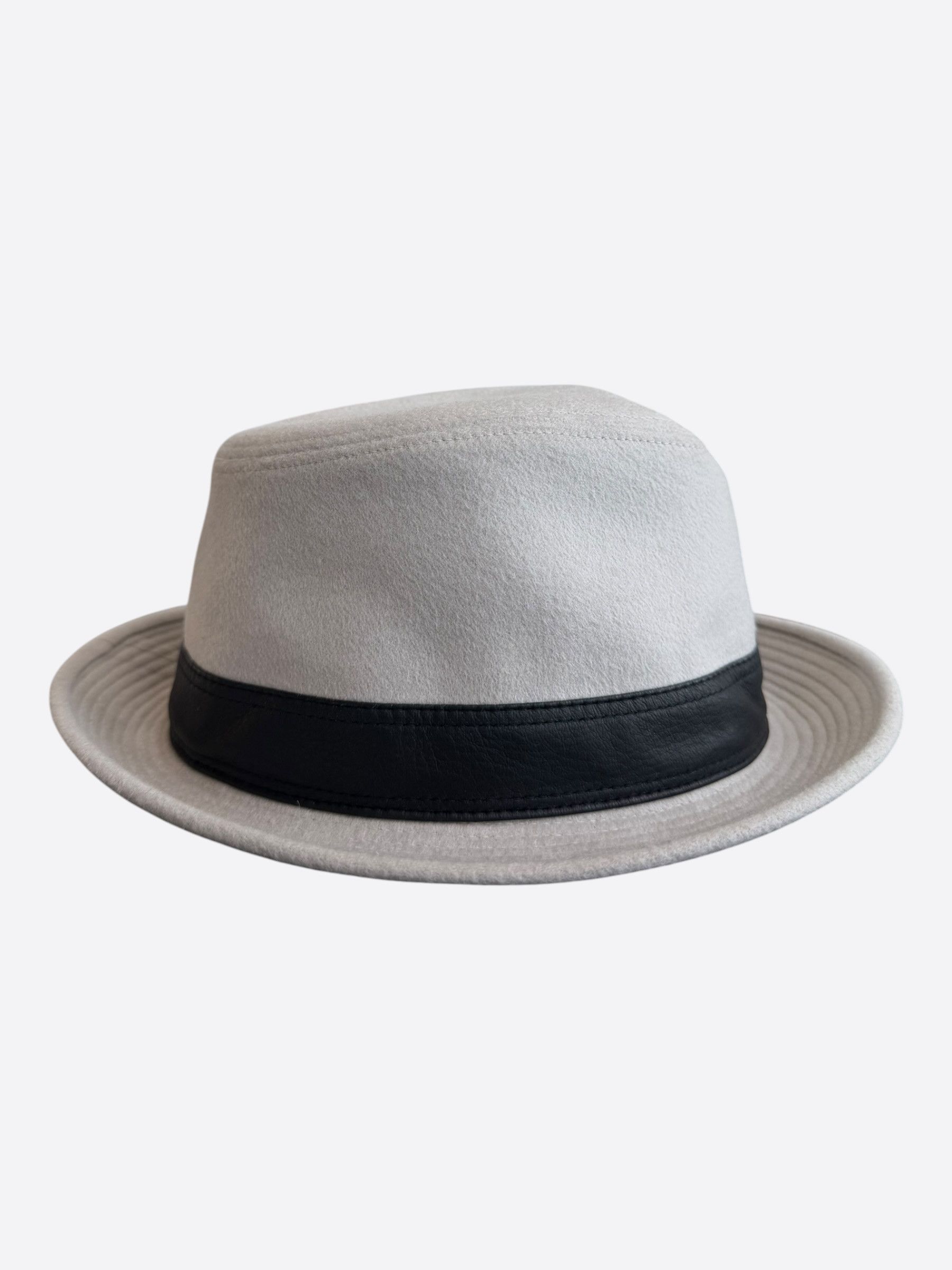 Hermes Hermes White & Black Cashmere Fedora Size ONE SIZE - 4 Thumbnail