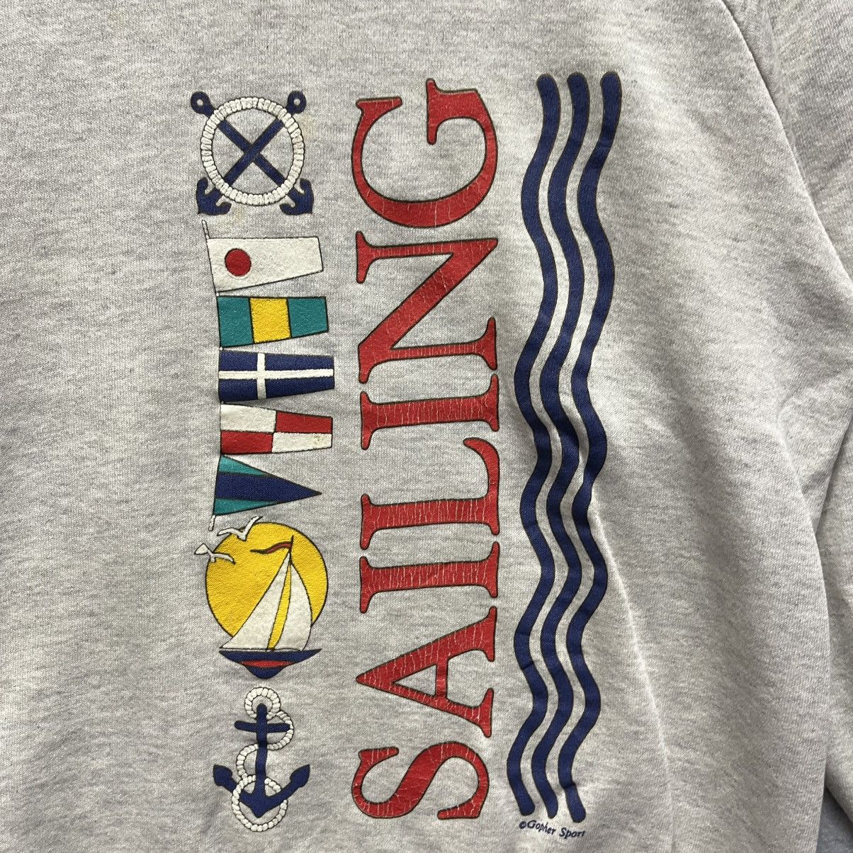 Vintage Vintage 1990s Gopher Sport “Sailing” Nautical Sweatshirt Size US M / EU 48-50 / 2 - 3 Thumbnail