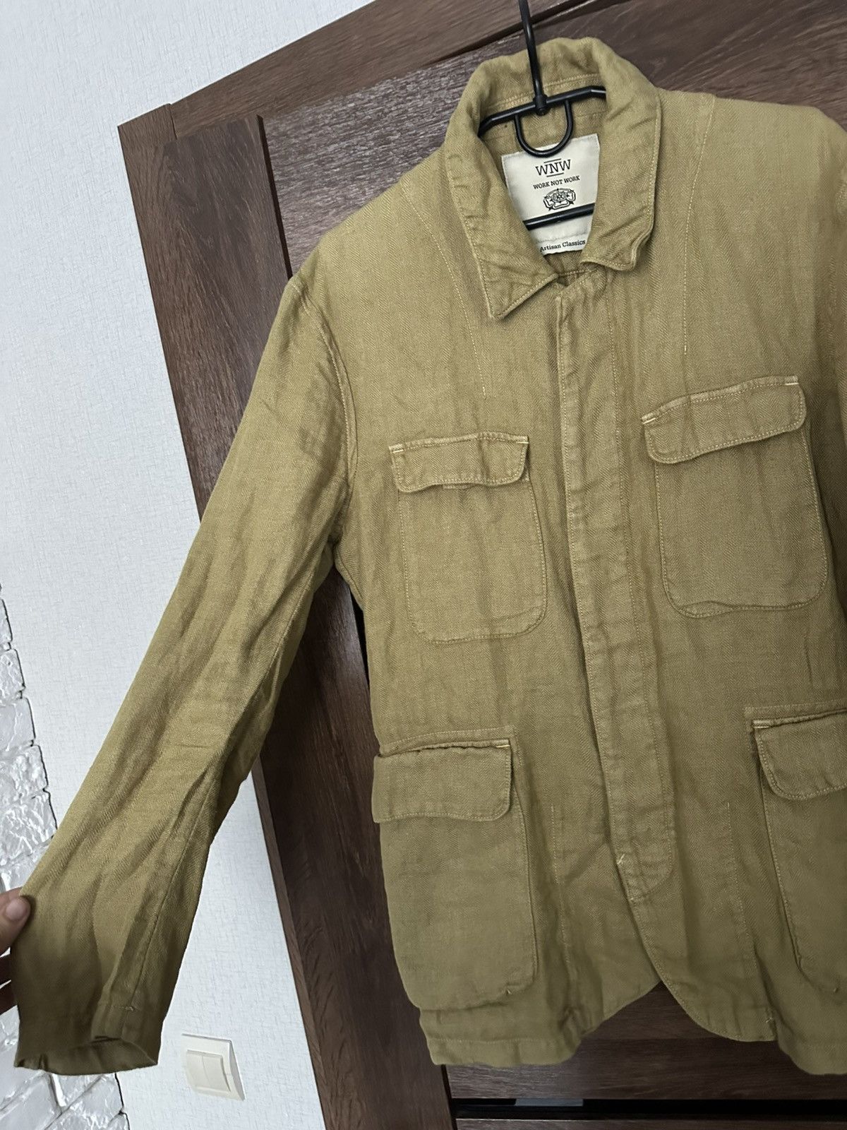 Japanese Brand Work Not Work Artisan Classics Japan Linen Jacket Size US L / EU 52-54 / 3 - 6 Thumbnail