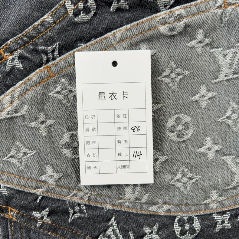 Louis Vuitton Louis Vuitton Black irregular full print jeans 2503-Nextarr Size US 34 / EU 50 - 7 Thumbnail