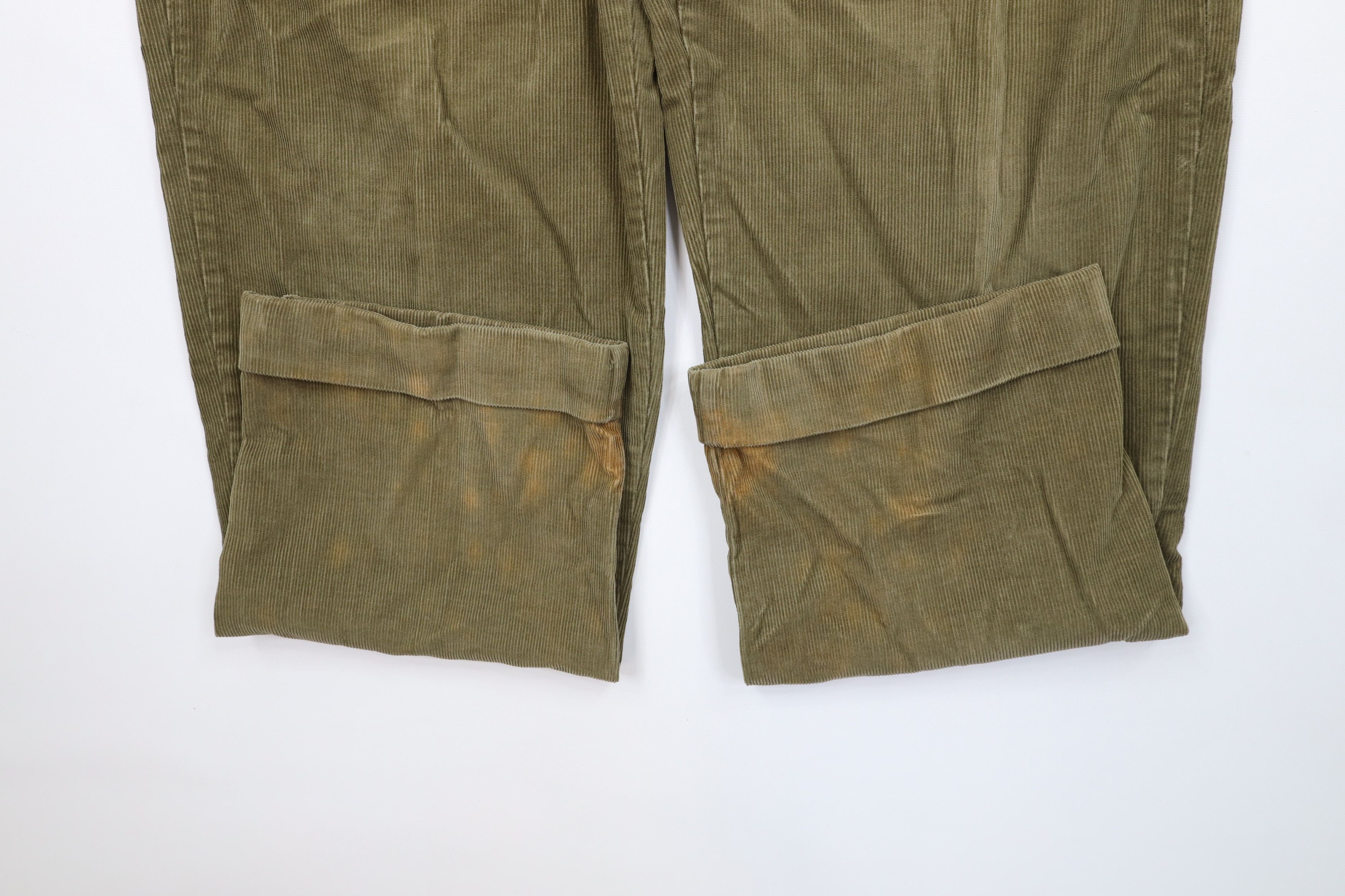 Ralph Lauren Vintage 90s Ralph Lauren Wide Leg Corduroy Chino Pants Green Size US 34 / EU 50 - 7 Thumbnail