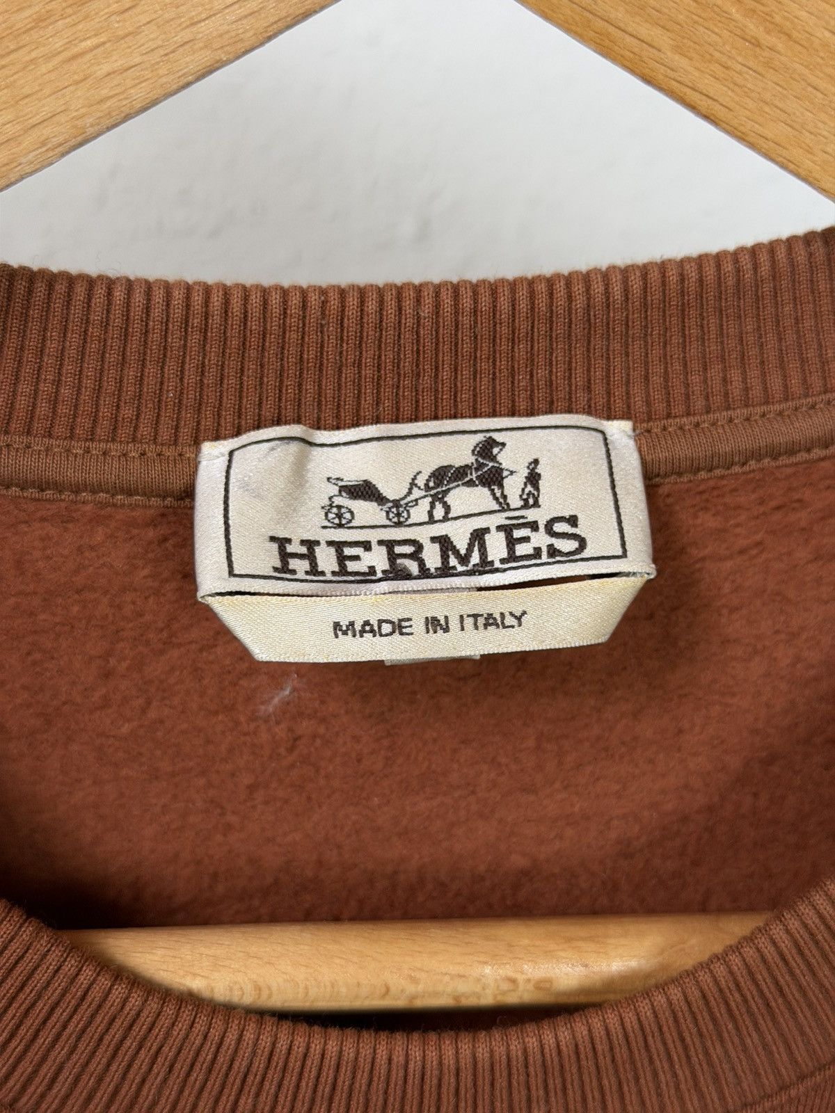 Hermes Hermès Brown Sweatshirt XL Front Pocket Long Sleeve Pullover Size US XL / EU 56 / 4 - 15 Thumbnail