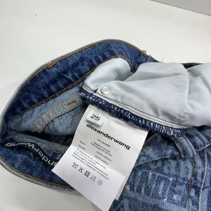 Alexander Wang Alexander Wang SS24 Logo Print Straight Denim Pants - Size 25" / US 0 / IT 36 - 6 Thumbnail