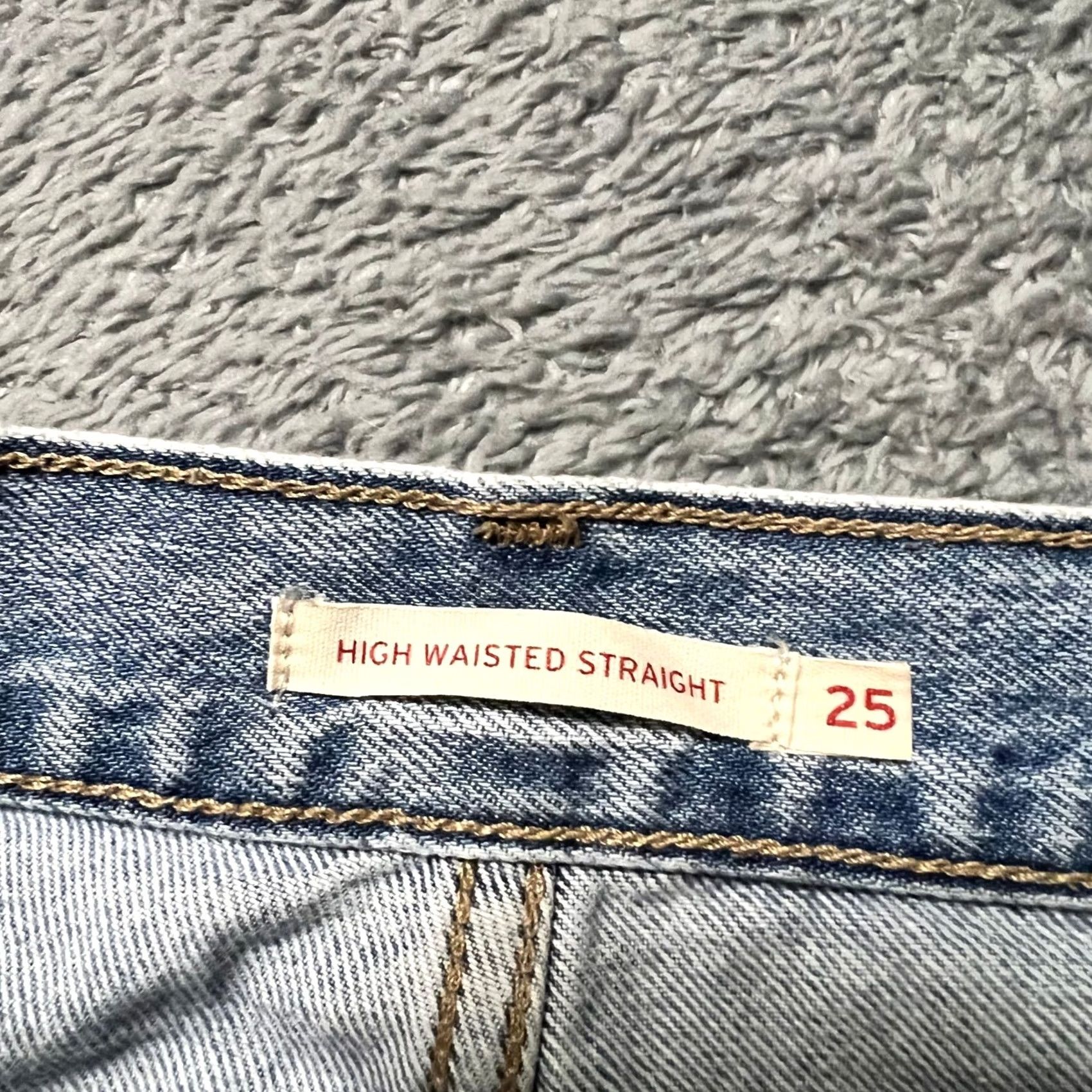 Levi's Levi's Jeans Womens 25 Regular Blue Denim High Waisted Straight 27x30 Relaxed Fit Womens Jeans 25 Regular Blue Denim High Waisted Straight Levi's Size 42" / US 20 - 5 Thumbnail