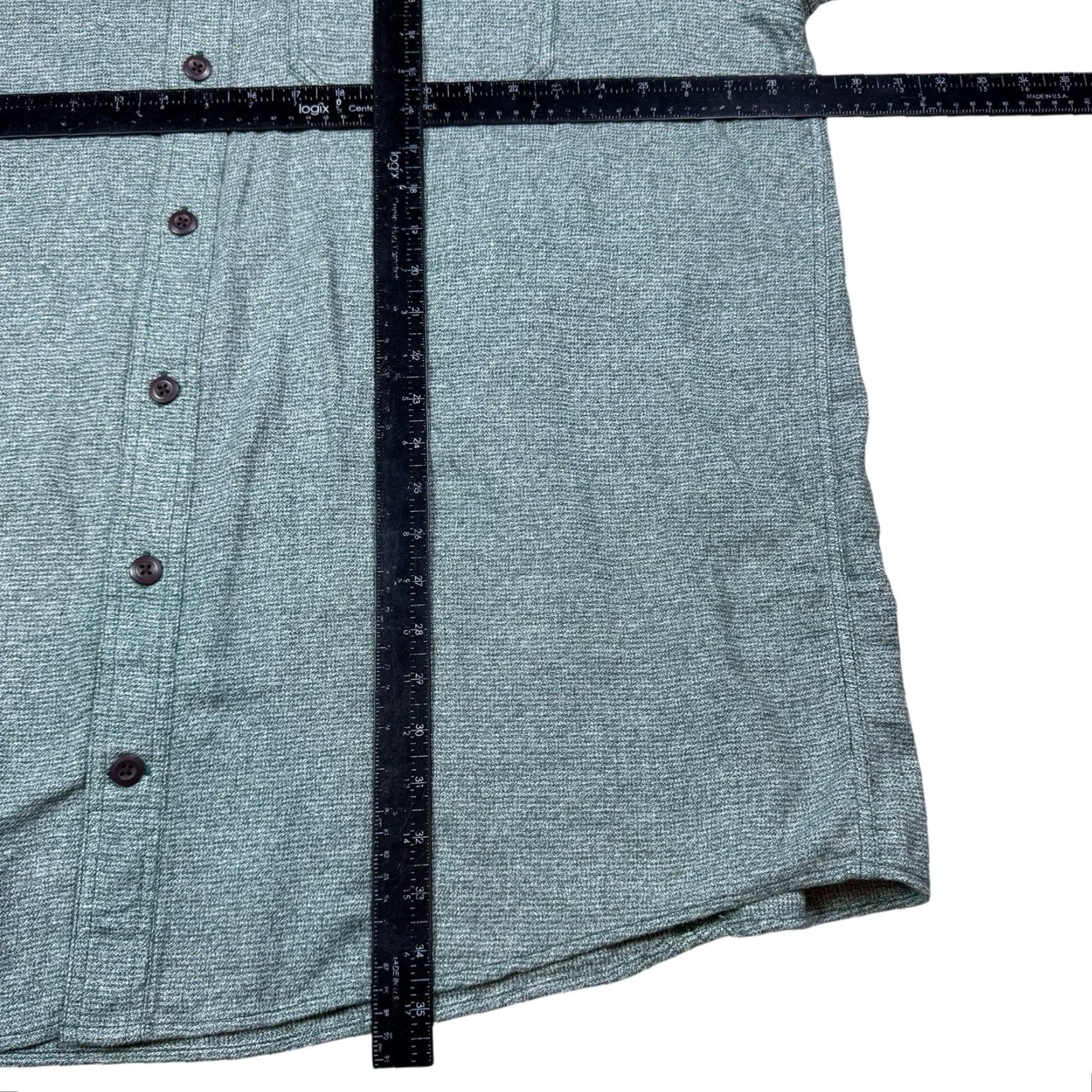 Vintage Duluth Free Swingin Shirt Men's 2XLT Button-Up Collared Long Sleeve Cotton Green Blue Modern Relaxed Twist Button Pockets All Seasons Size US XXL / EU 58 / 5 - 6 Thumbnail