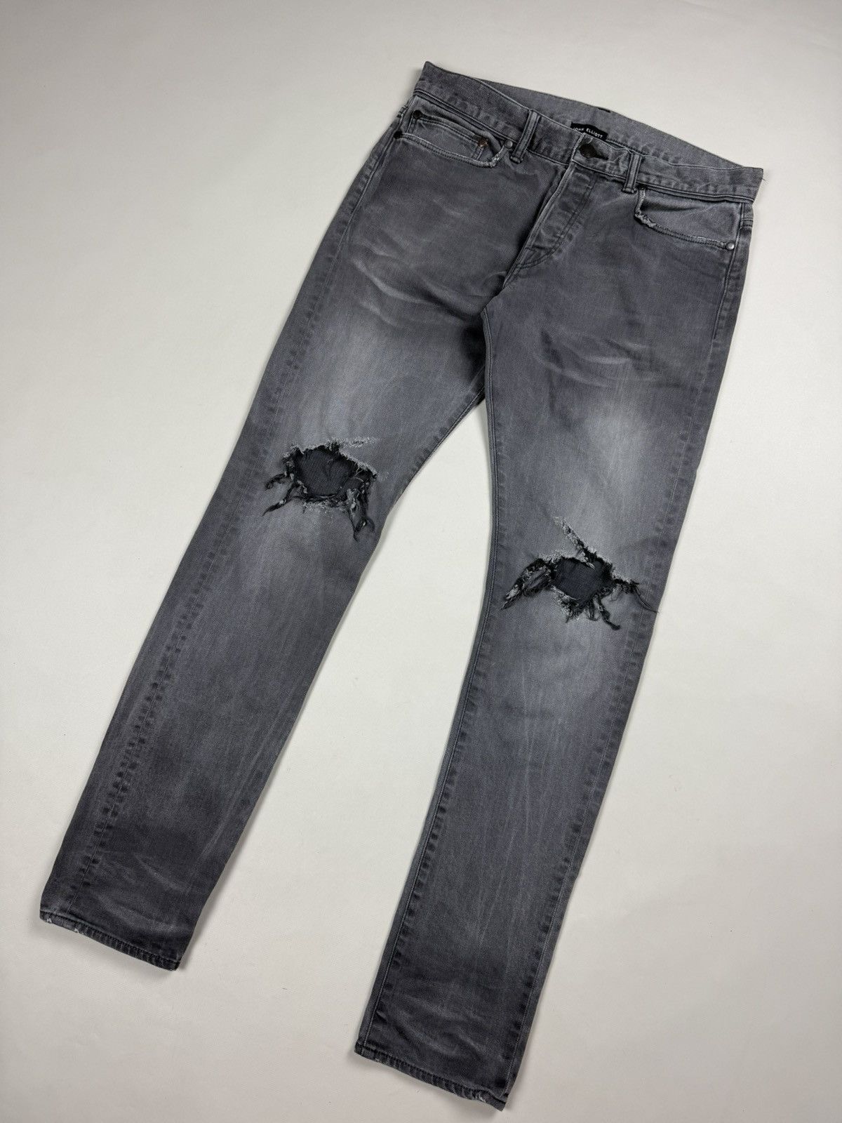 John Elliott John Elliott Men’s Distressed Denim Skinny Jeans Size 31 Size US 31 - 6 Thumbnail