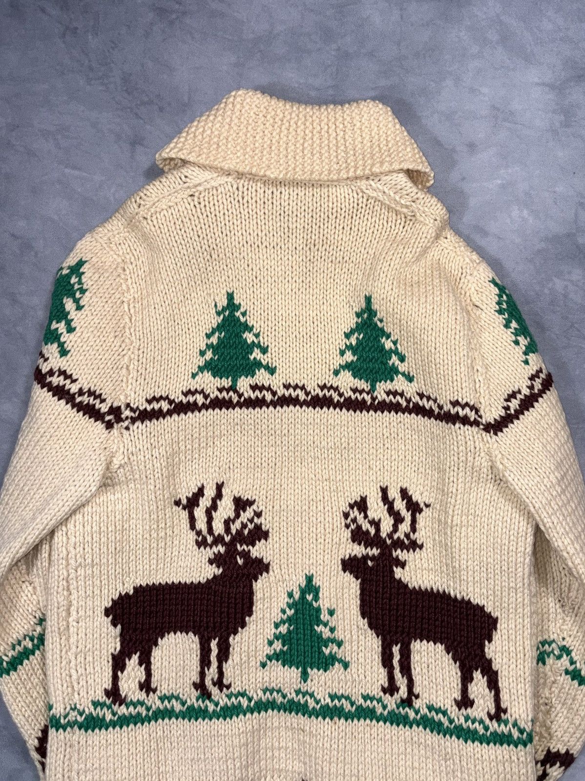 Other Original Cowichan Post WW2 50s Moose Zip Sweater Size US M / EU 48-50 / 2 - 10 Thumbnail