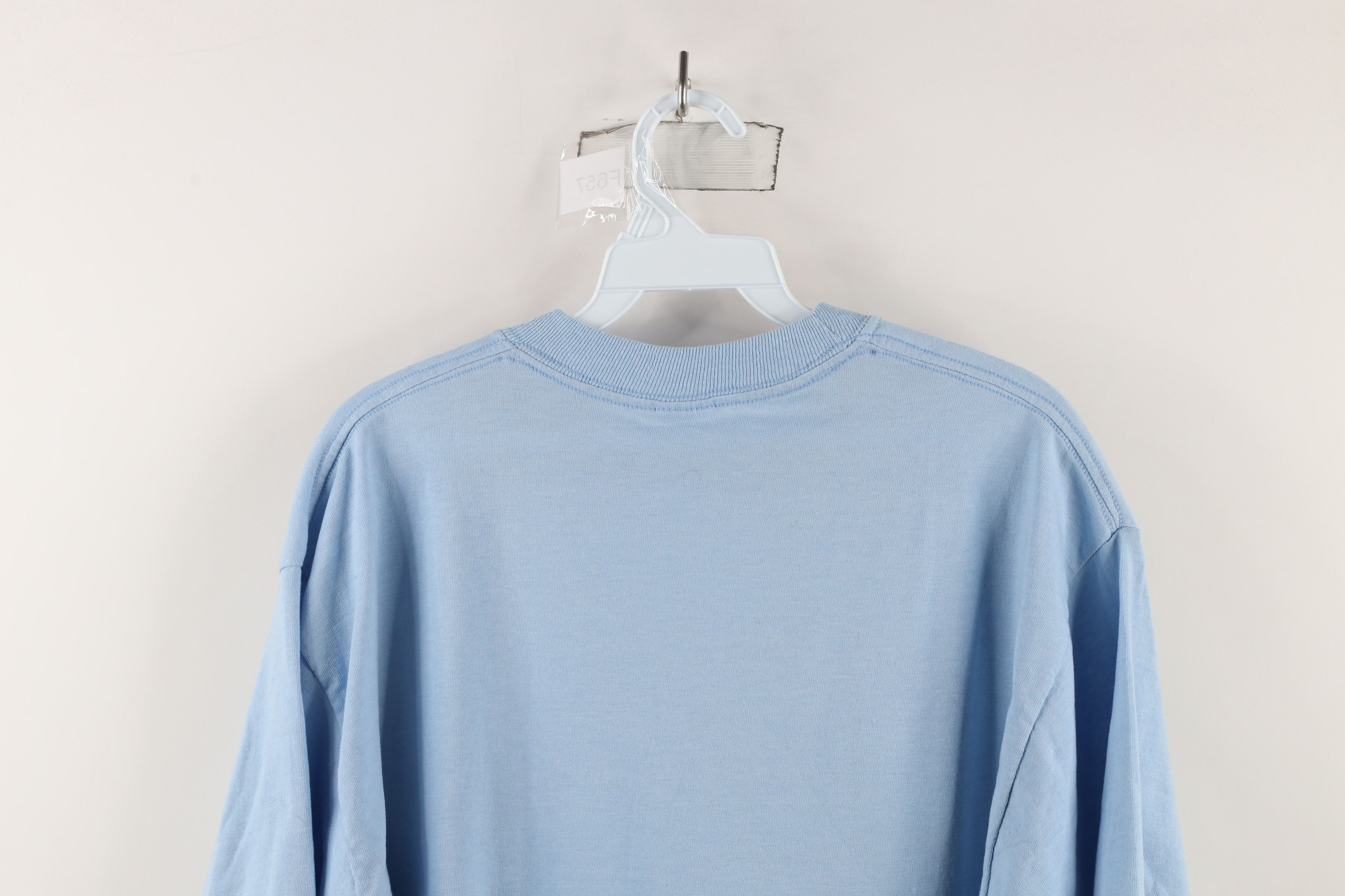 Vintage Vintage 90s Spell Out Schnauzer Dog Puppy T-Shirt Light Blue Size L / US 10 / IT 46 - 7 Thumbnail