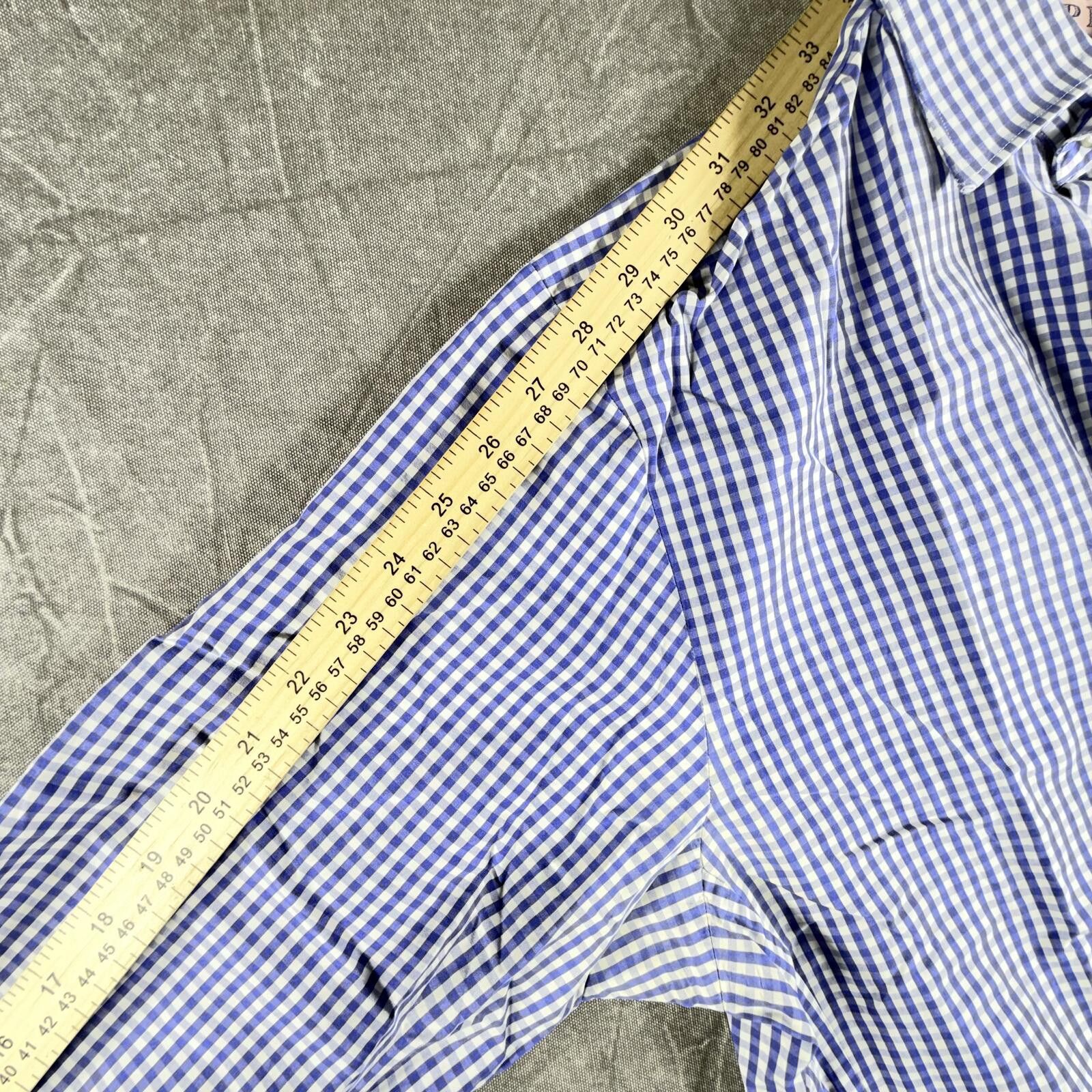 Thomas Pink Thomas Pink Shirt Men's 16 1/2 Blue Blue Plaid Button Up Size US L / EU 52-54 / 3 - 5 Thumbnail