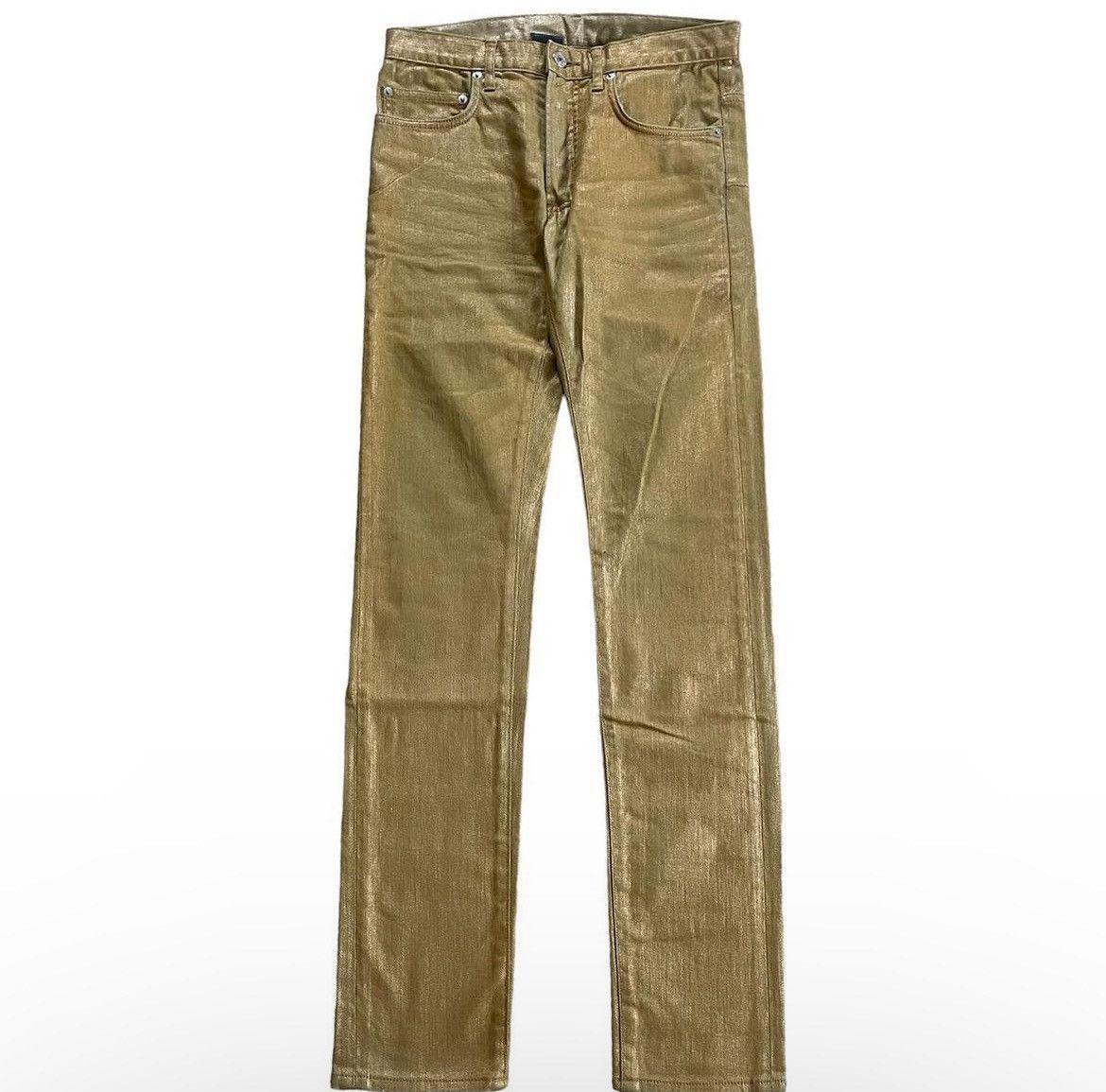 パンツ Dior Homme 2009S/S Gold Coated Denim Dior × Hedi Slimane Dior Homme SS09 'planisphere' gold coated