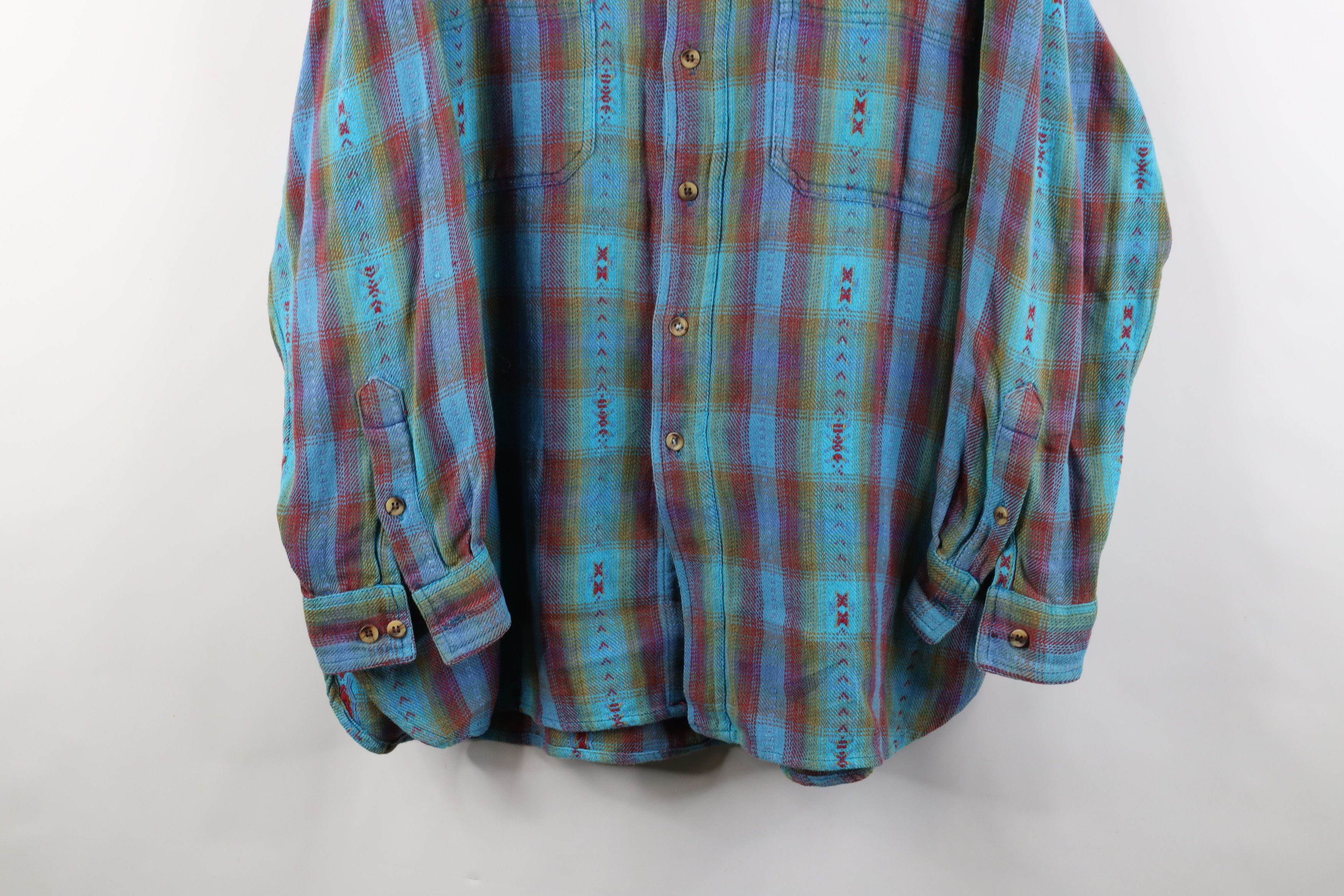 Vintage Vintage 90s Streetwear Southwestern Weave Button Shirt Size US L / EU 52-54 / 3 - 3 Thumbnail