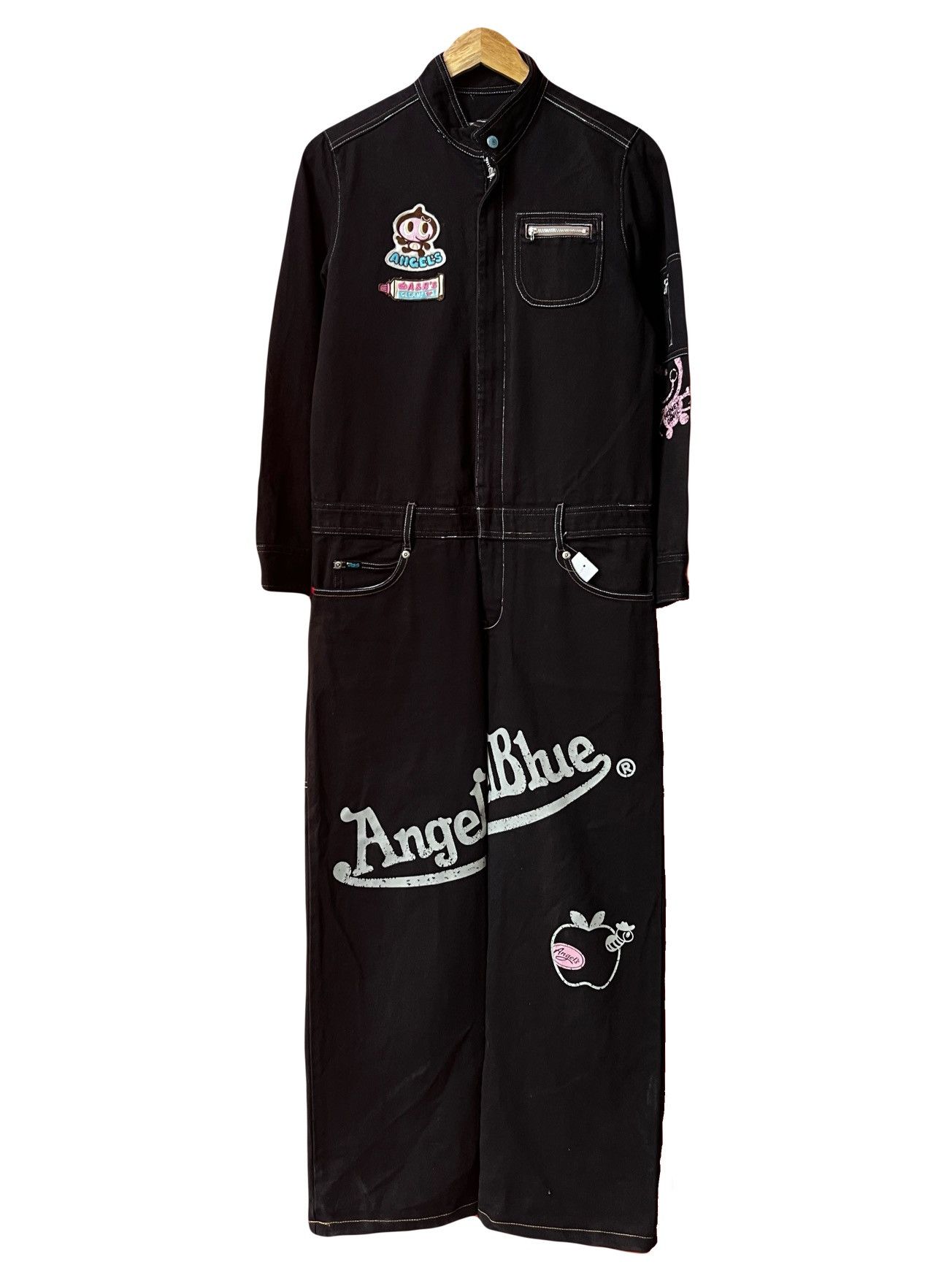 Angel Blue × Japanese Brand Angel Blue Prints & Patches Denim Overalls Size US 33 - 2 Thumbnail