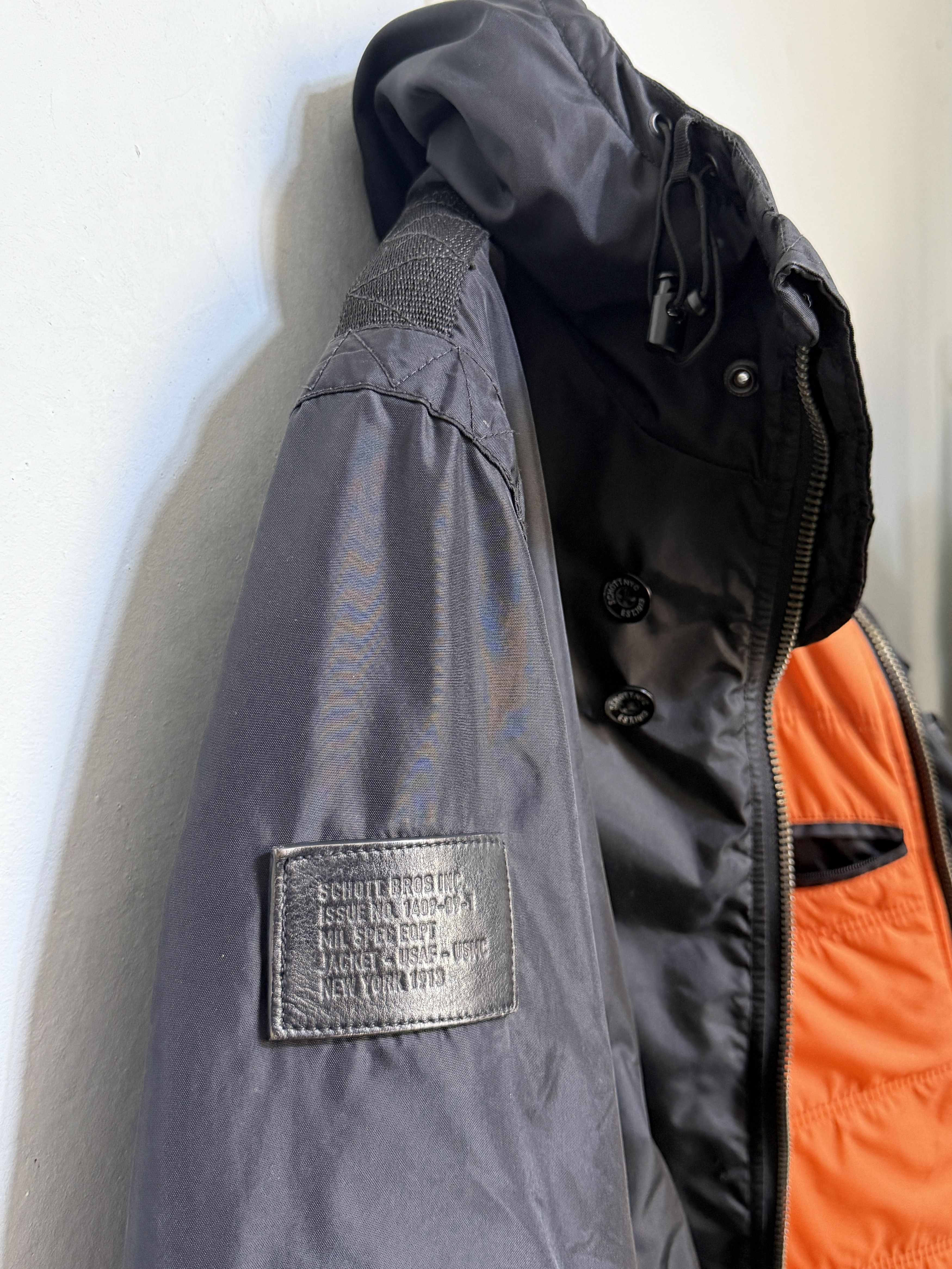 Schott Schott bomber military hooded jacket puffer size xl Size US XL / EU 56 / 4 - 15 Thumbnail