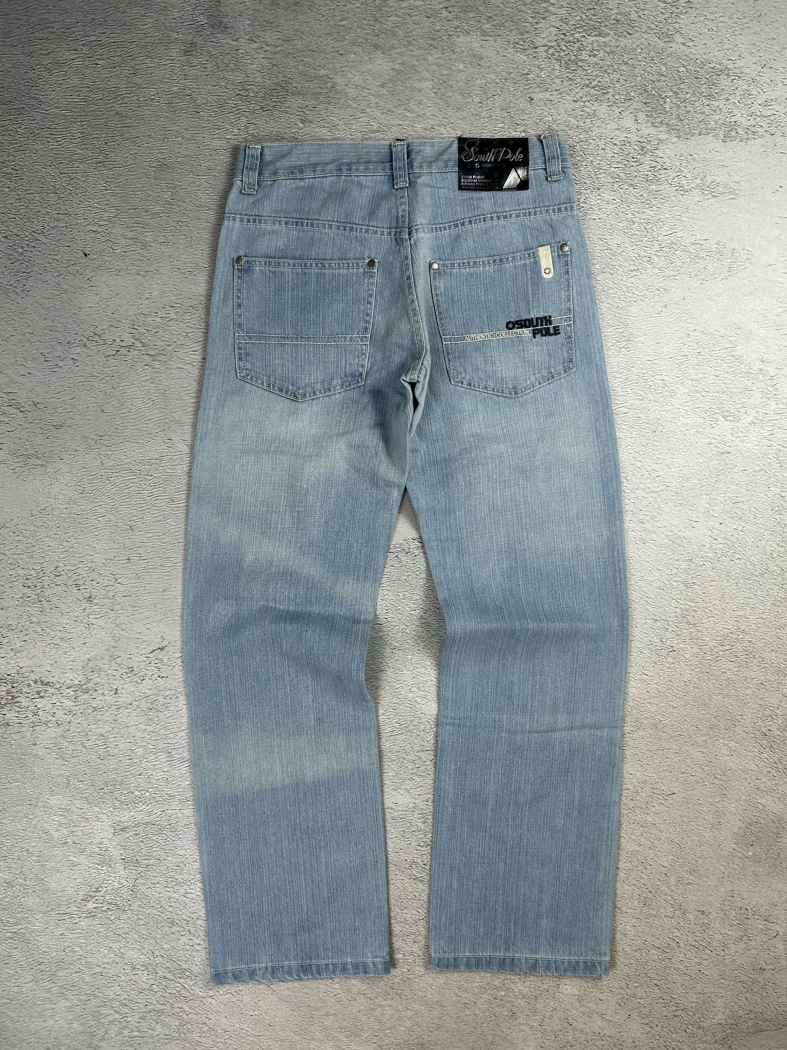 JNCO × Southpole Southpole Vintage Jeans Baggy Skate Logo Blue Denim Wide Leg Size US 30 / EU 46 - 4 Thumbnail