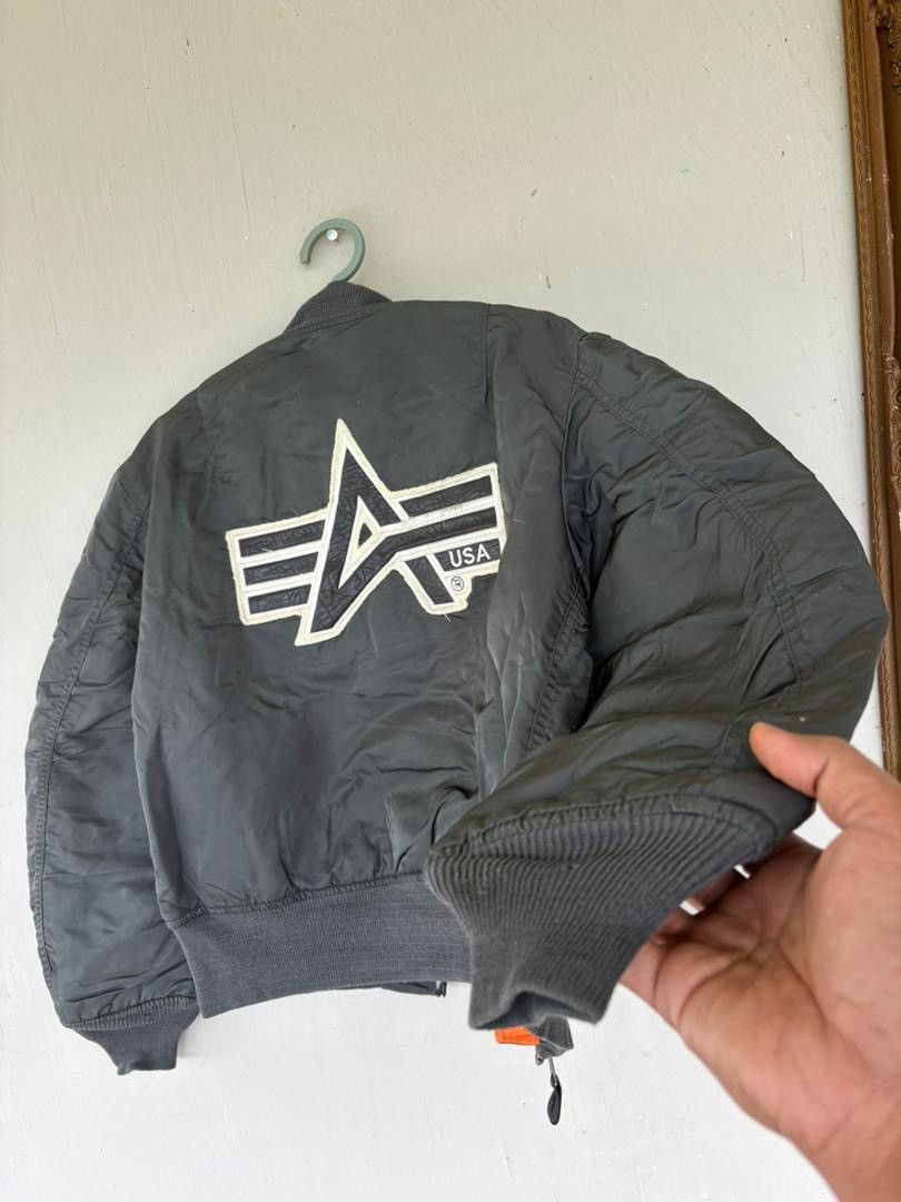 Alpha Industries Vintage 90’s Alpha Industries MA-1 Bomber Jacket Big Logo Size US M / EU 48-50 / 2 - 9 Thumbnail