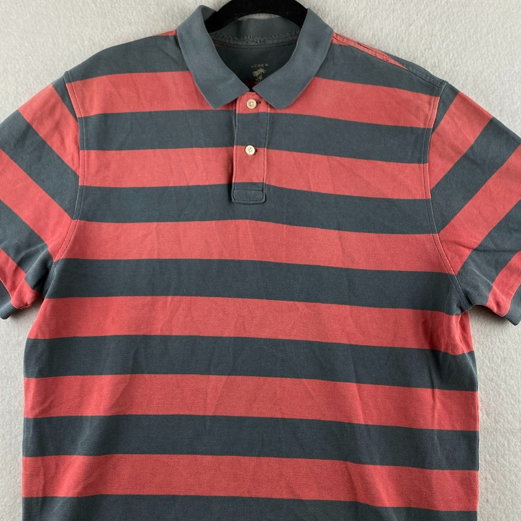 J.Crew J.CREW Polo Shirt Mens XL Striped Polo Collared Short Sleeve Multicolor 100% Cotton Regular Modern Golf Mens Size US XL / EU 56 / 4 - 2 Thumbnail