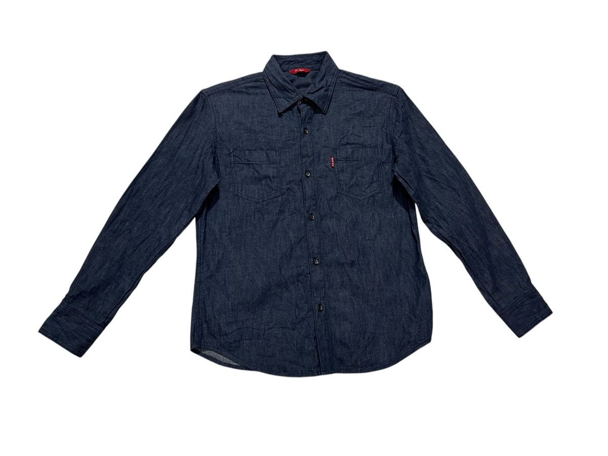 Designer × Japanese Brand × Vintage BLUE WAY JAPANESE BRAND DENIM LONG SLEEVES SHIRT Size US S / EU 44-46 / 1 - 1 Thumbnail