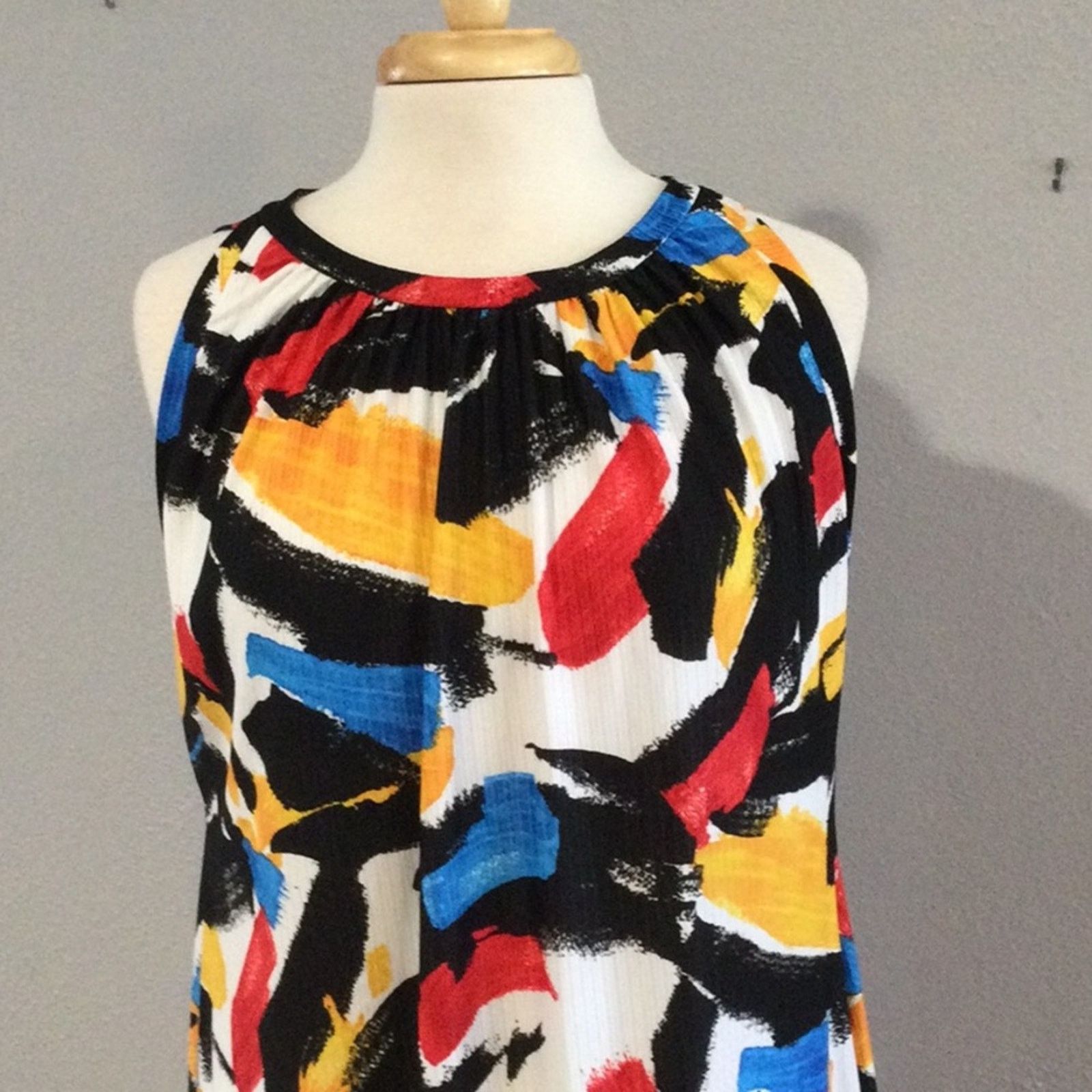 Other Kori Abstract Print Vintage Sleeveless Mini Dress Size L Size L / US 10 / IT 46 - 2 Thumbnail