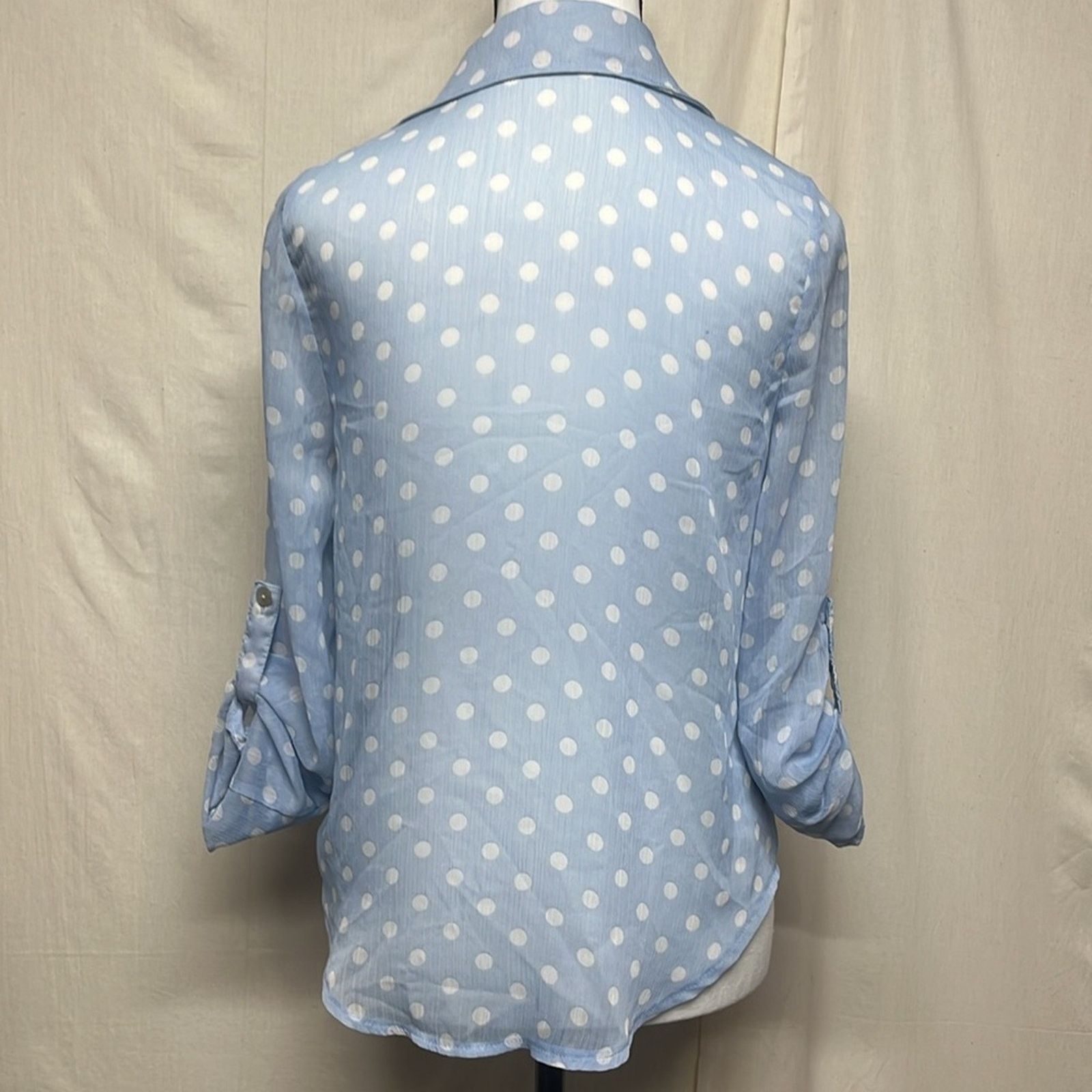 Other Polk a Dot Sheet Blouse Size XS / US 0-2 / IT 36-38 - 3 Thumbnail
