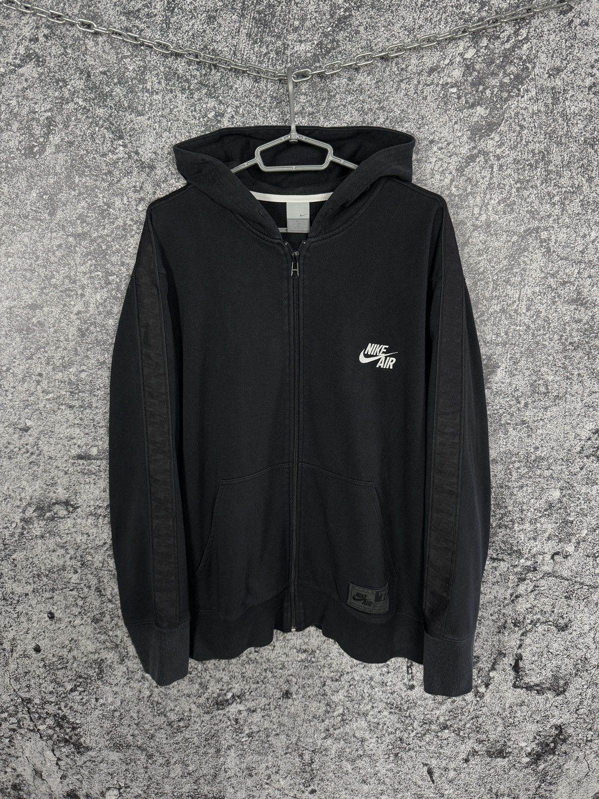 Nike Vintage Nike Air 72 Full Zip Black Hoodie Retro Size XL Size US XL / EU 56 / 4 - 1 Thumbnail