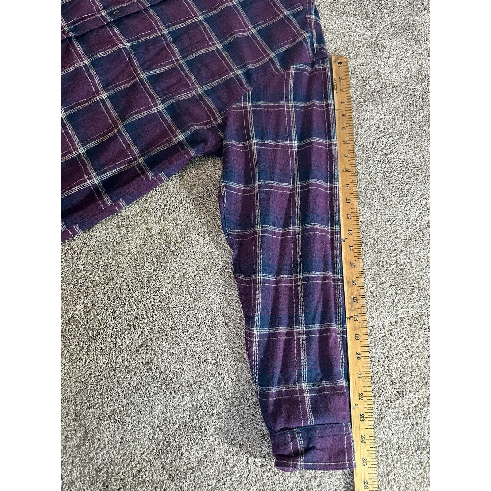Woolrich Woolen Mills Woolrich Womens XL Flannel Shirt Purple Plaid Size XL / US 12-14 / IT 48-50 - 5 Thumbnail