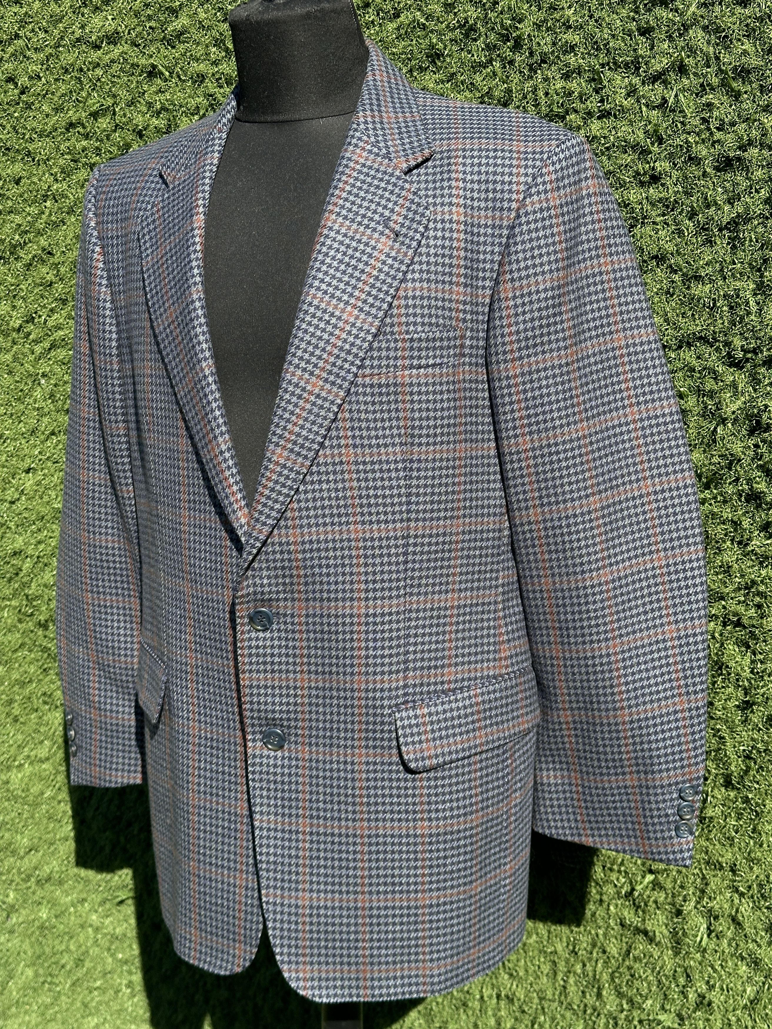 Burberry Burberrys Prorsum Pure New Wool Houndstooth Blazer Jacket 50 Size 50R - 7 Thumbnail