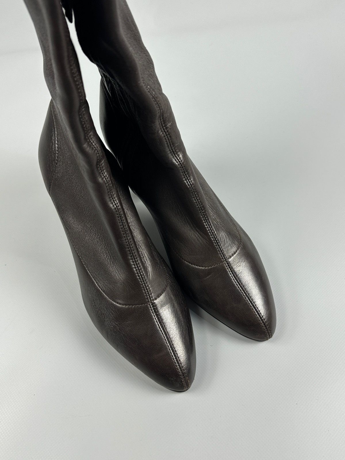Prada Vintage Prada Soft Brown Leather Nappa Stretch Heels Boots Size US 6 / IT 36 - 5 Thumbnail