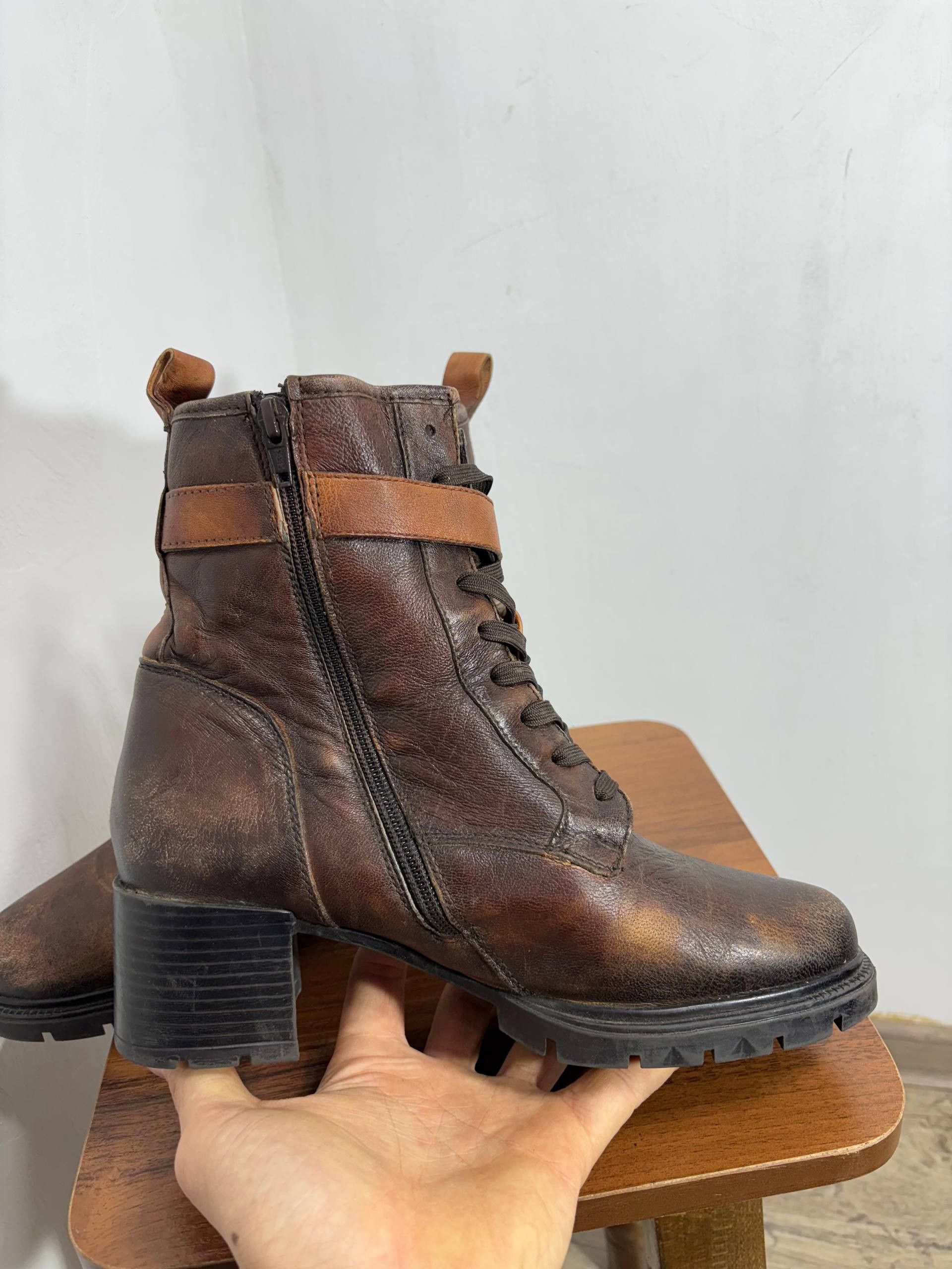 Vintage Vintage Stoned Leather High Boots Size US 9 / IT 39 - 7 Thumbnail