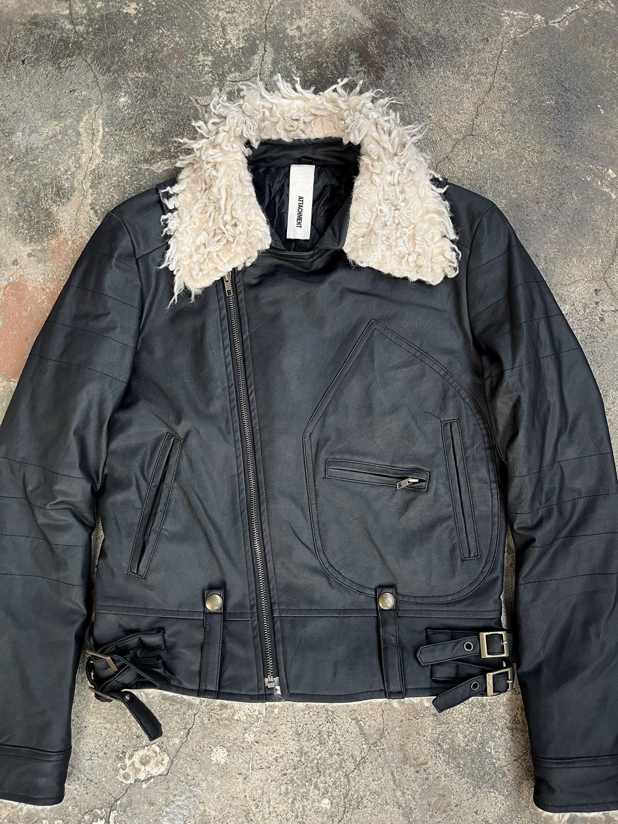 Isamu Katayama Backlash JAPANESE ATTACHMENT FUR BIKERS LEATHER JACKET GOTHIC PUNK Size US S / EU 44-46 / 1 - 4 Thumbnail