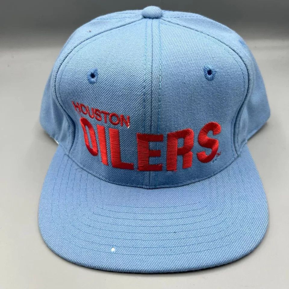 Other × Vintage Houston Oilers Hat Men AJD NFL Snap Back Tennessee Titans Size ONE SIZE - 1 Thumbnail