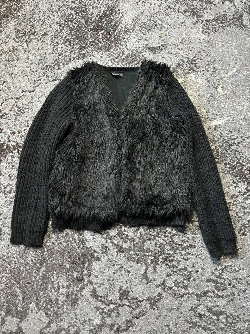 Vintage Vintage Y2K Top Avantgarde Fur Faux Style Opium Zip Hoodi Size US M / EU 48-50 / 2 - 1 Thumbnail