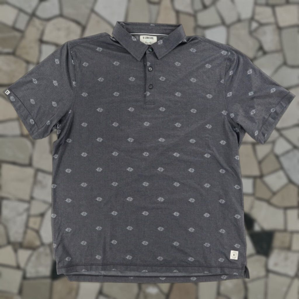 Vintage Linksoul Polo Shirt Men 2XL Charcoal Cotton Blend Solid Short Sleeve Collared Shirt | 2XL Mens Polo Shirt Charcoal Linksoul Cotton Blend Solid Size US XXL / EU 58 / 5 - 1 Thumbnail