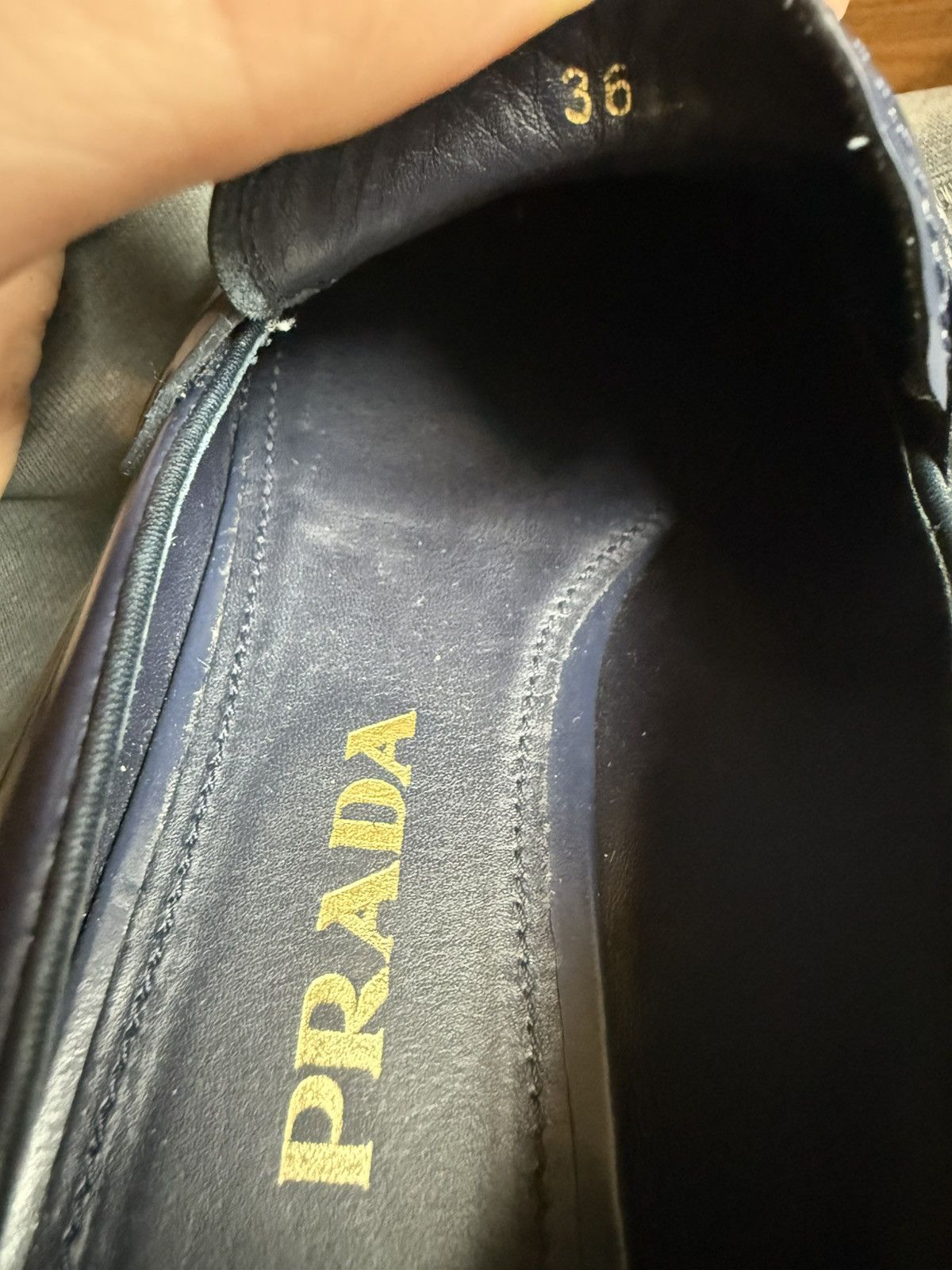 Prada Rubber Wave Platform Leather Loafers Size US 6 / IT 36 - 7 Thumbnail