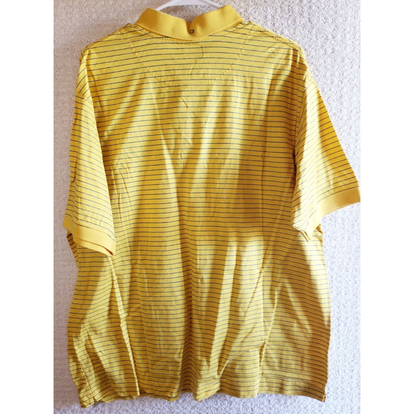 Vintage Devon Harris Polo Shirt Men XL Yellow Striped Short Sleeve Golf Casual Shirt Size US XL / EU 56 / 4 - 5 Thumbnail