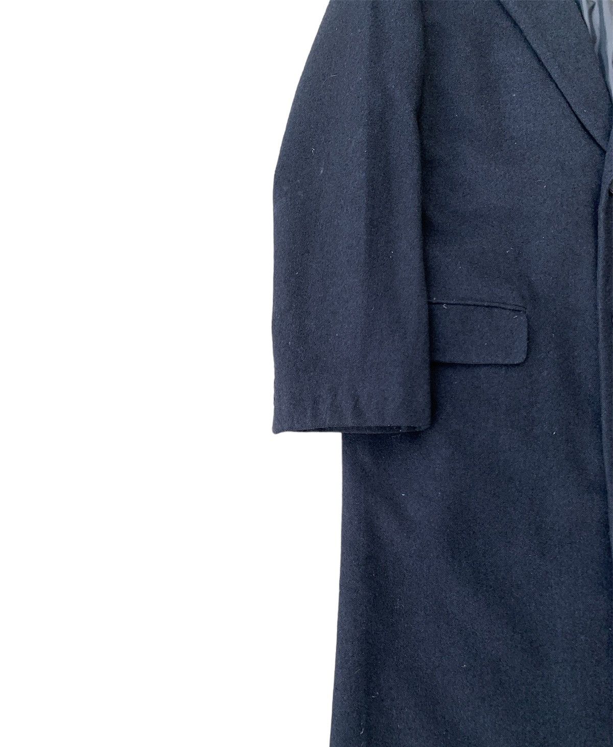 Yves Saint Laurent Vtg YvesSaintLaurent Diffusion Hommes Black Wool Long Coat Size US L / EU 52-54 / 3 - 4 Thumbnail