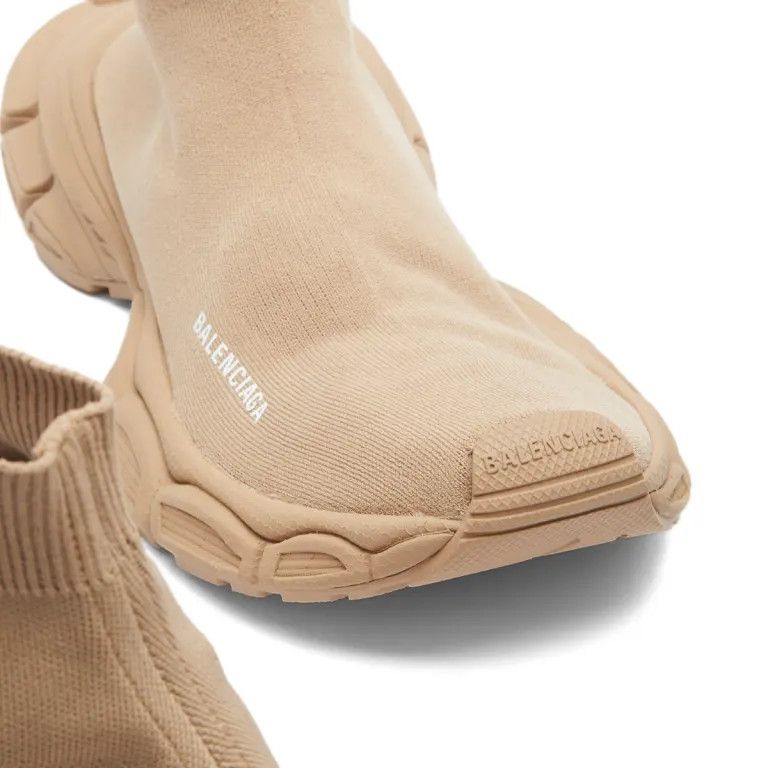 Balenciaga o1mt1gz1024 3XL Sock Recycled Knit Sneakers in Beige Size US 6 / EU 39 - 4 Thumbnail