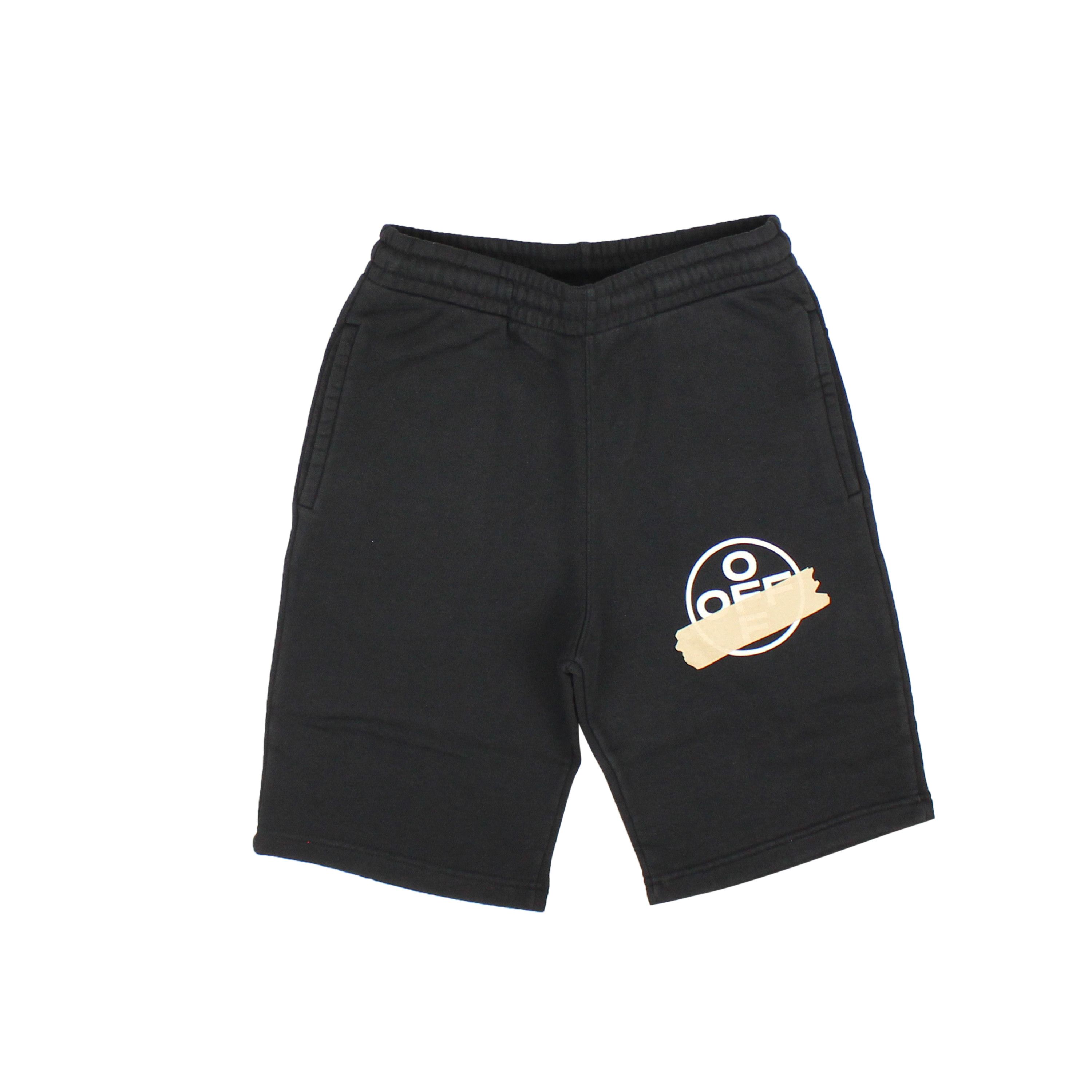 Image of Off White Black Beige Tape Sweatshorts Size S, Men's