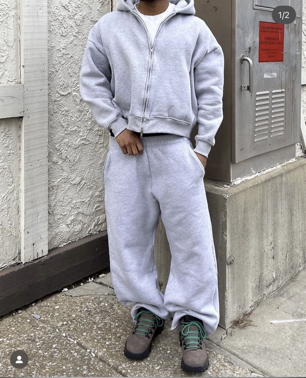 HMDD HMDD Heather Grey Blanks Men's Sweatpants Size US 28 / EU 44 - 2 Thumbnail