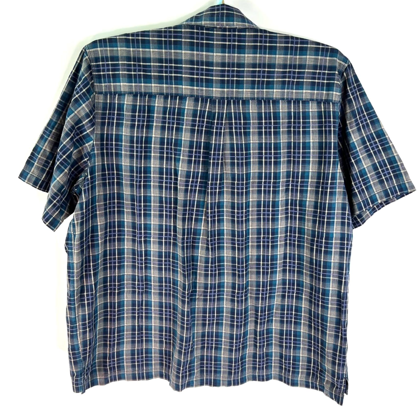 Vintage Woolrich Relaxed Fit Plaid Casual Button Shirt Mens XL Blue Short Sleeve Size US XL / EU 56 / 4 - 6 Thumbnail