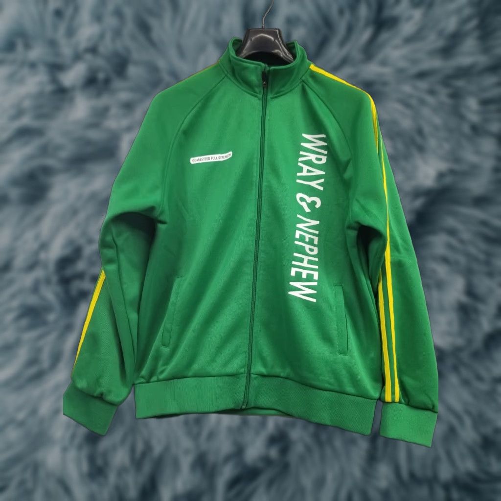 Vintage VINTAGE Wray & Nephew Jacket Green Track Coat Overproof Rum Full Strength Men's XL Zip Polyester Track Mens XL Green Size US XL / EU 56 / 4 - 1 Thumbnail