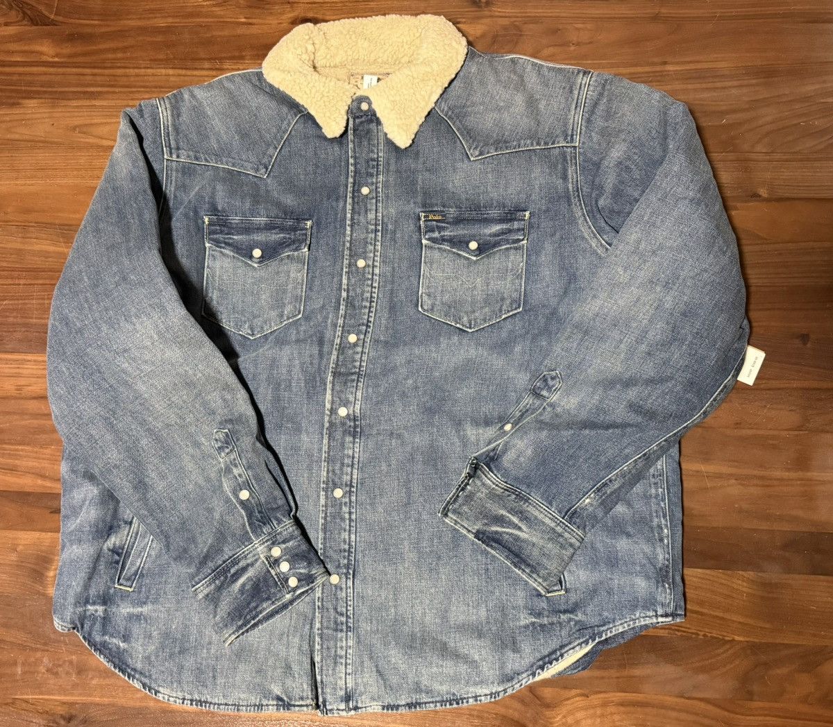 Polo Ralph Lauren Polo Ralph Lauren Fleece-Lined Denim Western Shirt Jacket Size US XXL / EU 58 / 5 - 6 Thumbnail
