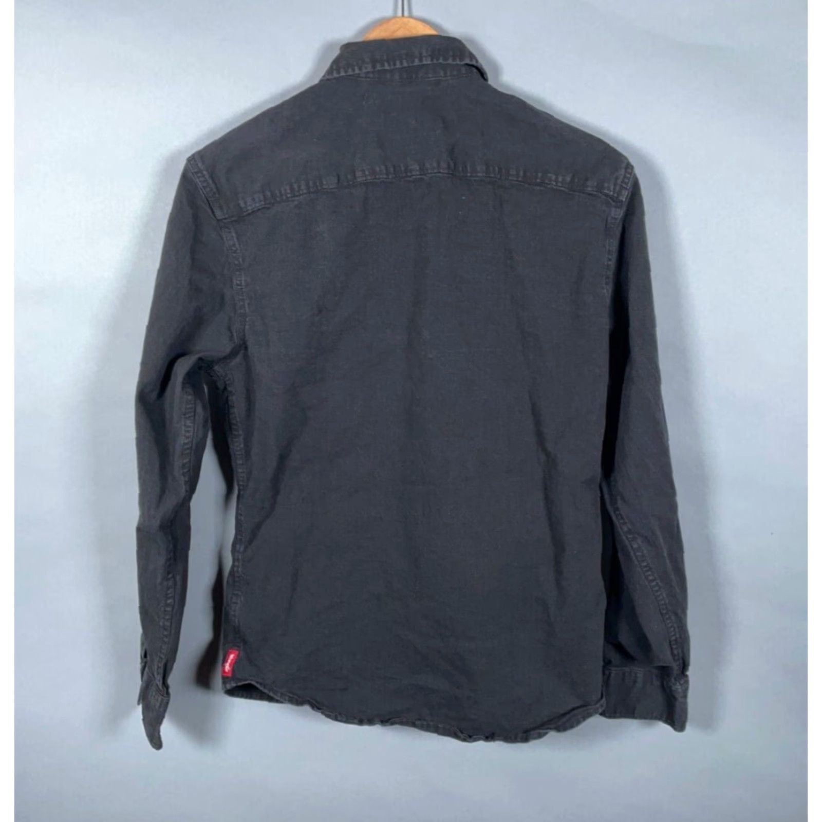 Wrangler VINTAGE Wrangler Denim Western Shirt Mens Small Black Pearl Snap Buttons Cotton Stretch Size US S / EU 44-46 / 1 - 2 Thumbnail