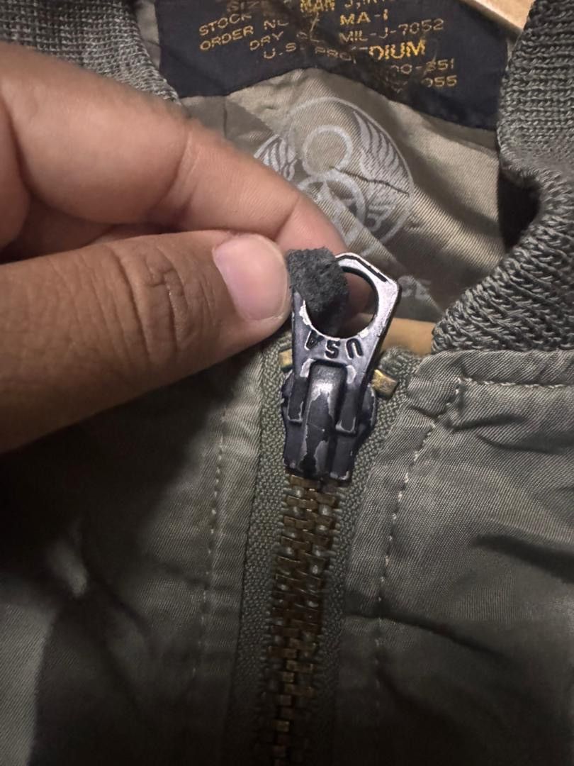 Alpha Industries Vtg🔥Us Air Force Ma-1 Bomber Vest Zipper Jacket Size US M / EU 48-50 / 2 - 6 Thumbnail