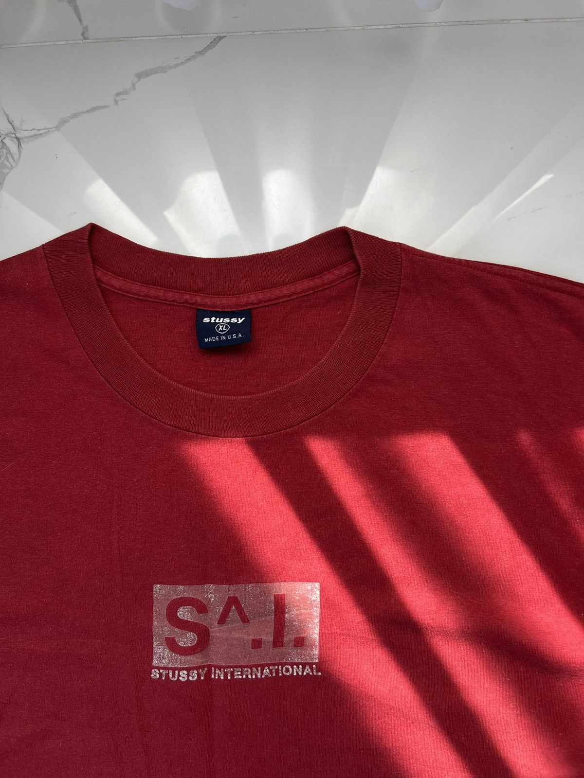 Stussy × Vintage 90's STUSSY INTERNATIONAL LOGO VERY RARE Y2K TEE MADE IN USA Size US XL / EU 56 / 4 - 2 Thumbnail