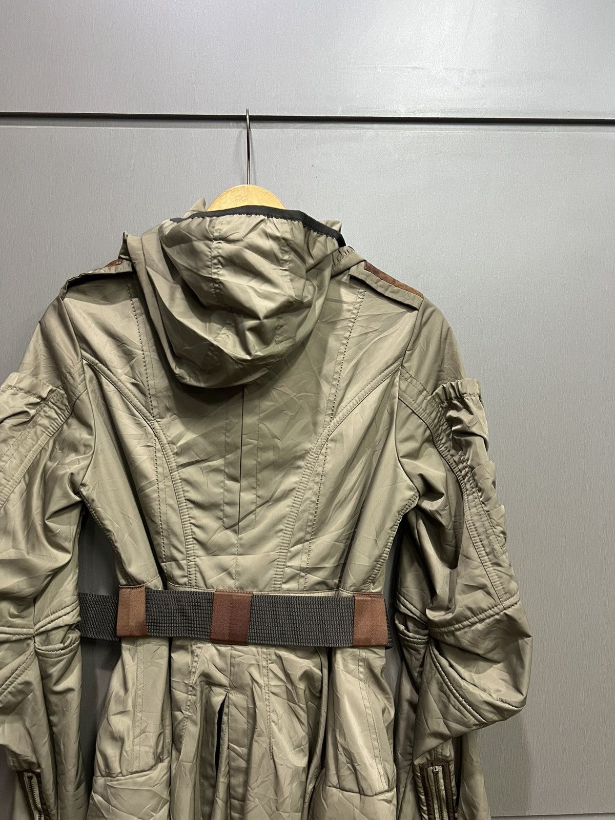 Marithe + Francois Girbaud 2000s Marithe Francois Girbaud Belted Cargo Military Jacket Size US M / EU 48-50 / 2 - 9 Thumbnail