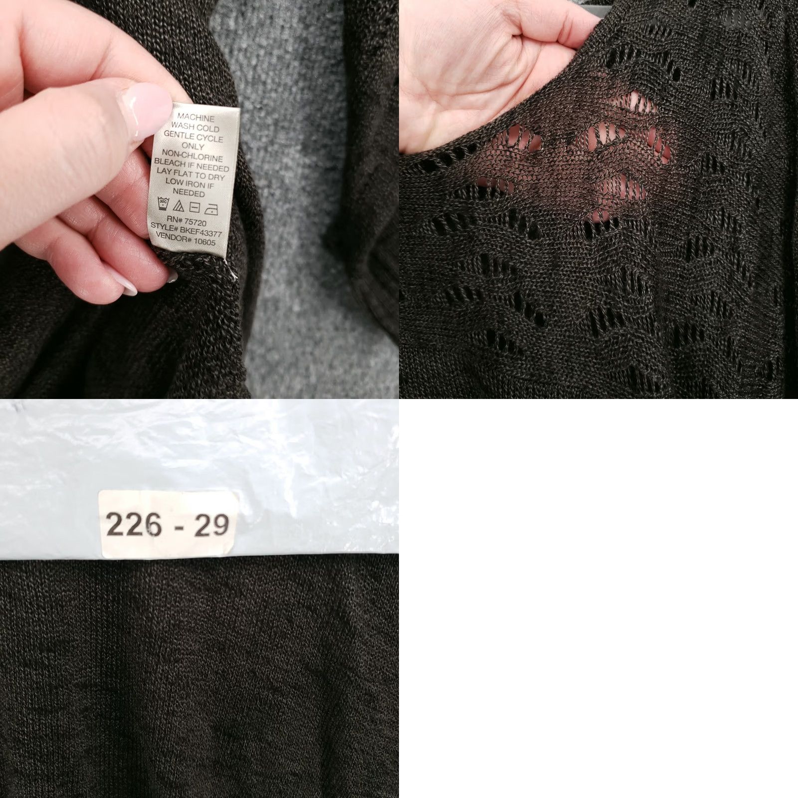 BKE BKE Blouse Womens M Medium Gray Tunic Knit Long Sleeve Pullover Top Lagenlook Size M / US 6-8 / IT 42-44 - 8 Thumbnail