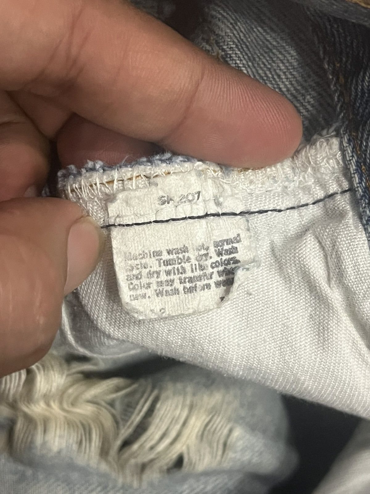 Levi's ⚡️Vintage⚡️80s Levi’s 501 Destroy Buttonfly Blue Washed Jeans Size US 30 / EU 46 - 24 Thumbnail